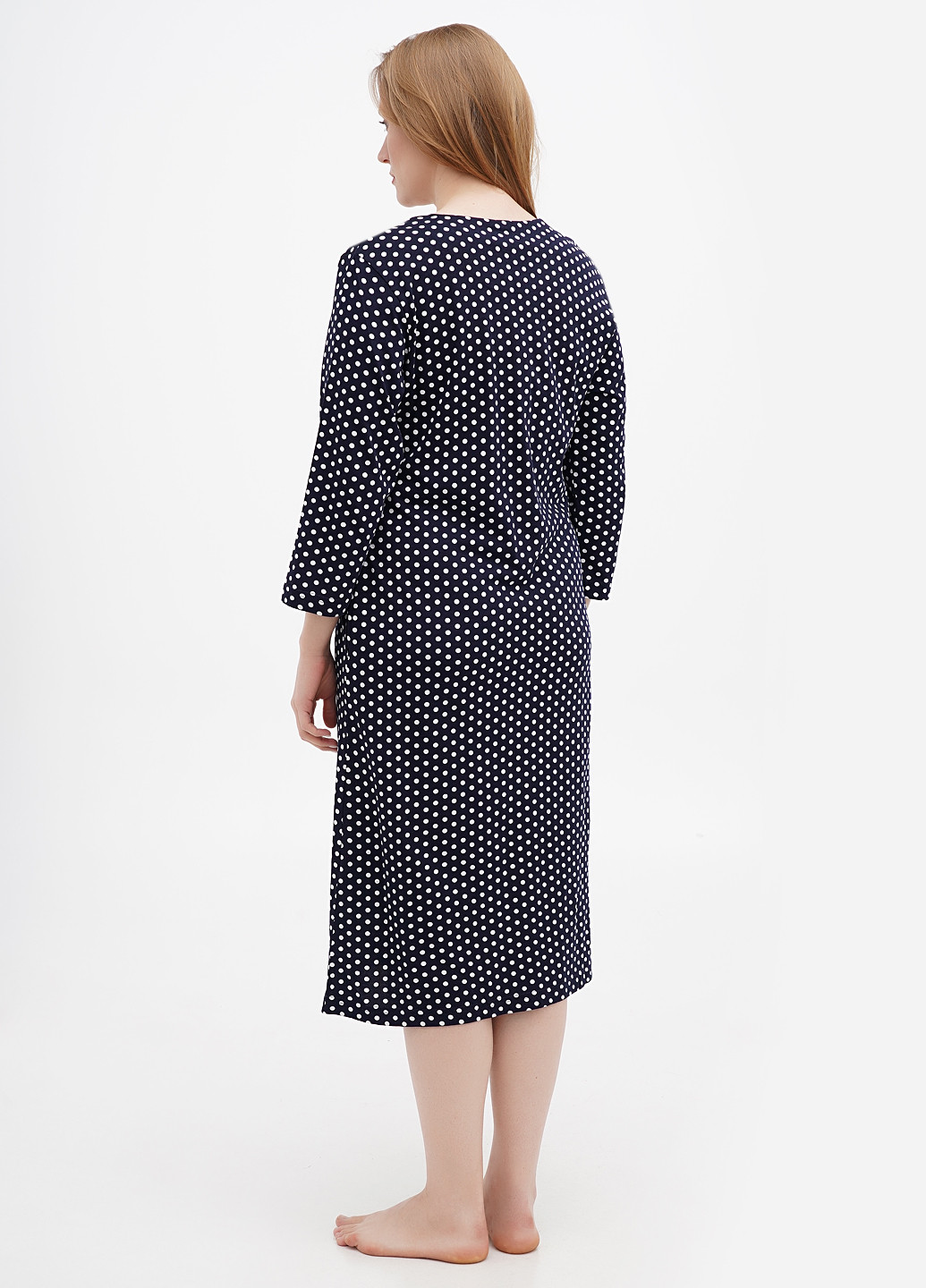 Черное домашнее платье Wild Love в горошек