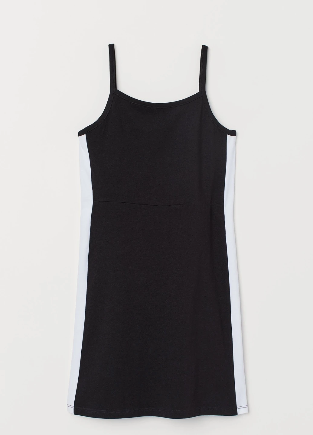 Чорно-біла трикотажне плаття без рукавів H&M (238832142)