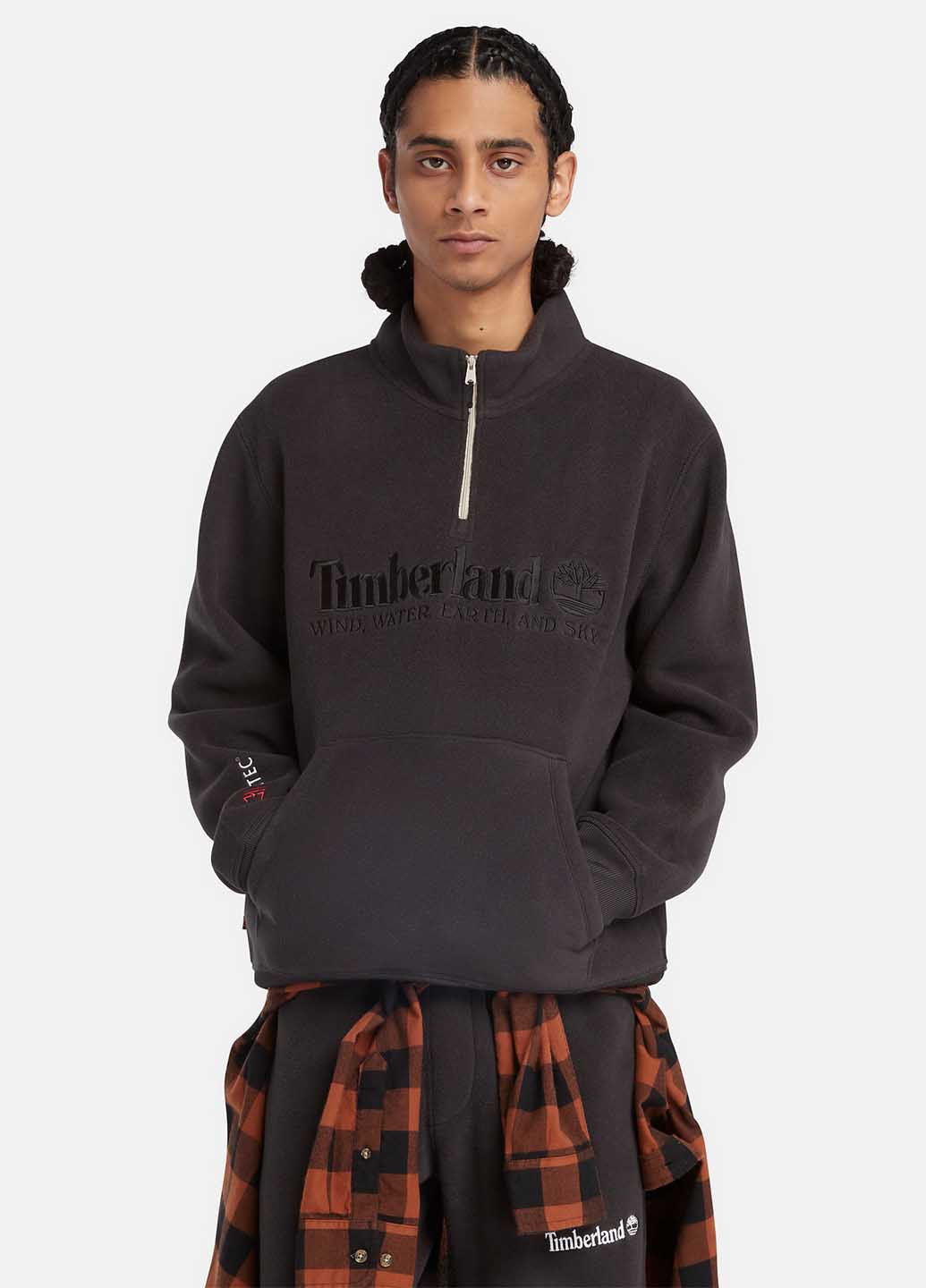 Черный свитшот Timberland логотип вышивка ришелье (327692930)