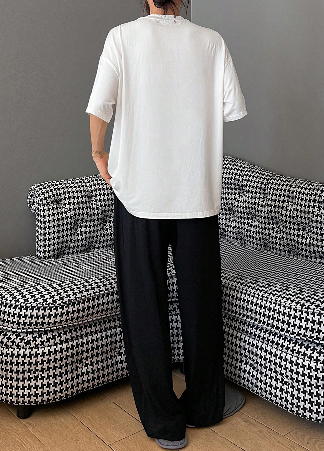 Комбінована всесезон піжама (кофта, штани) футболка + штани SHEIN