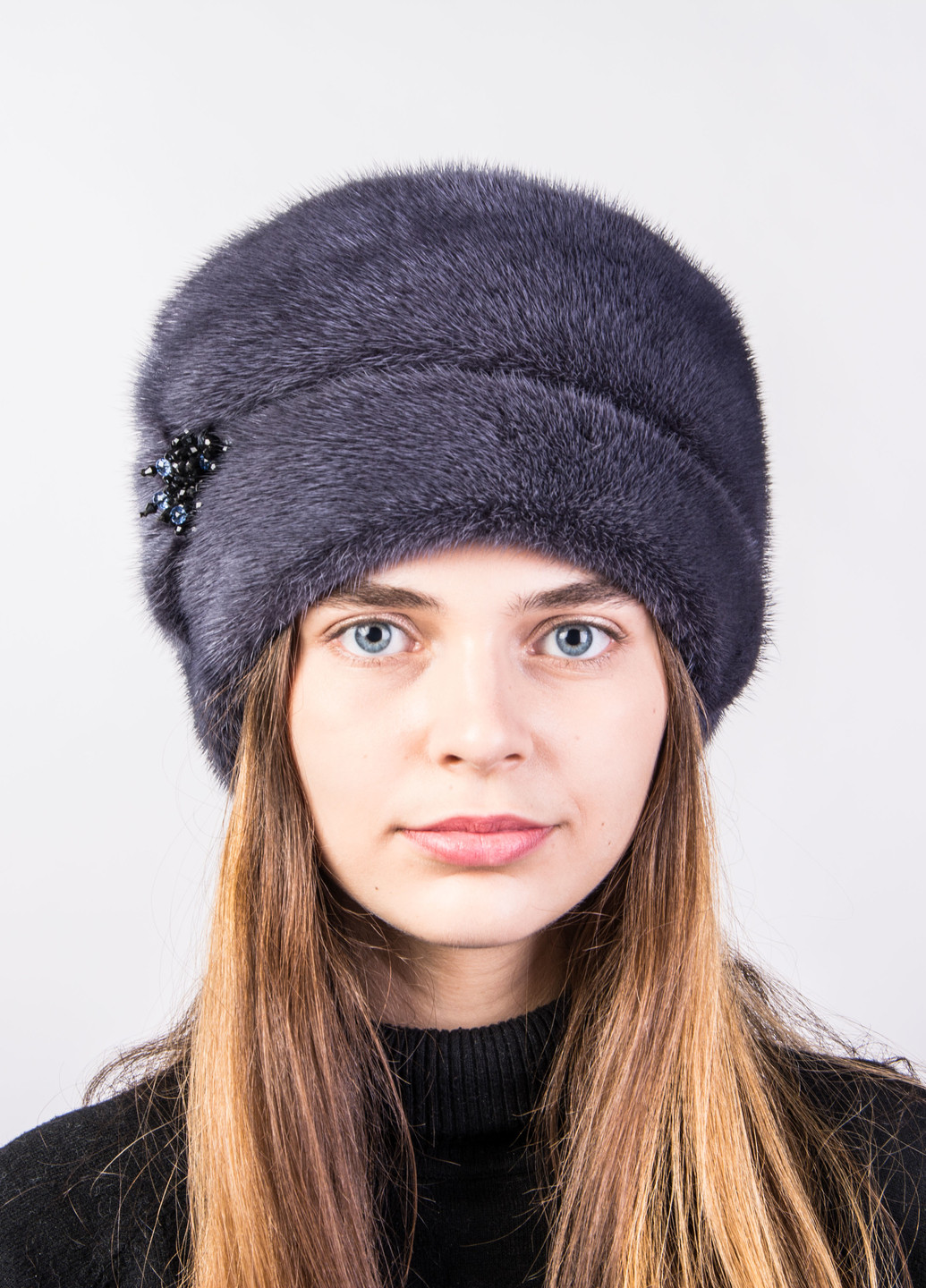 Зимняя норковая цельная шапка Меховой Стиль кубанка (247593253)