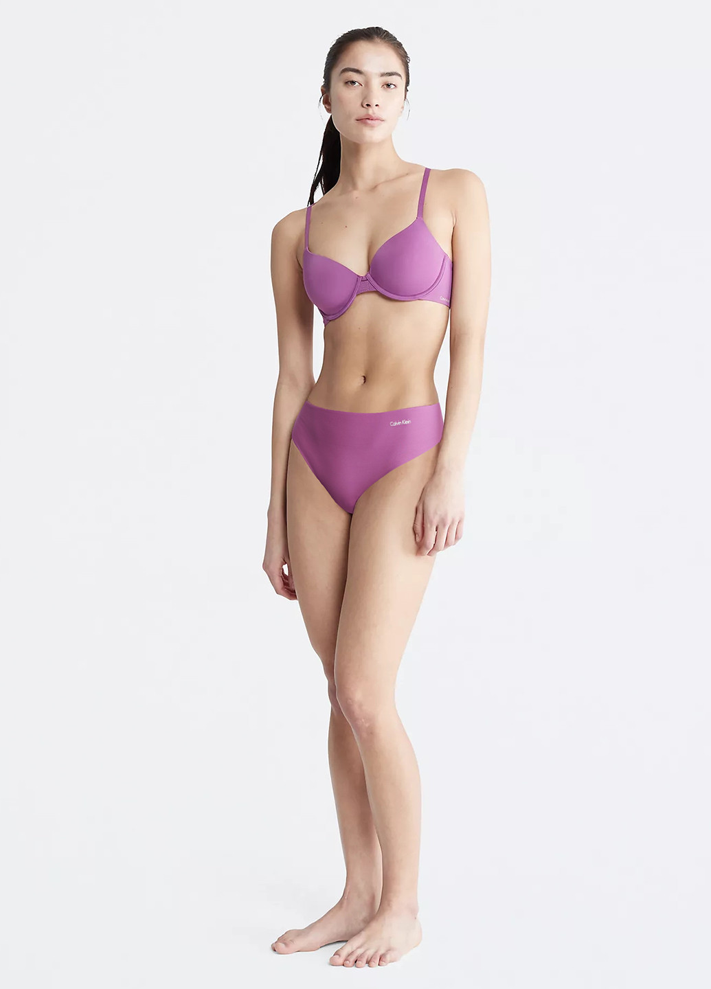 Фиолетовый демисезонный комплект (бюстгальтер, трусики) Calvin Klein