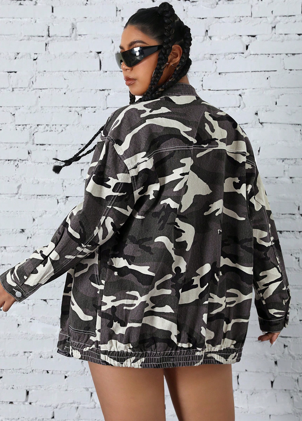 Комбінована демісезонна куртка SHEIN