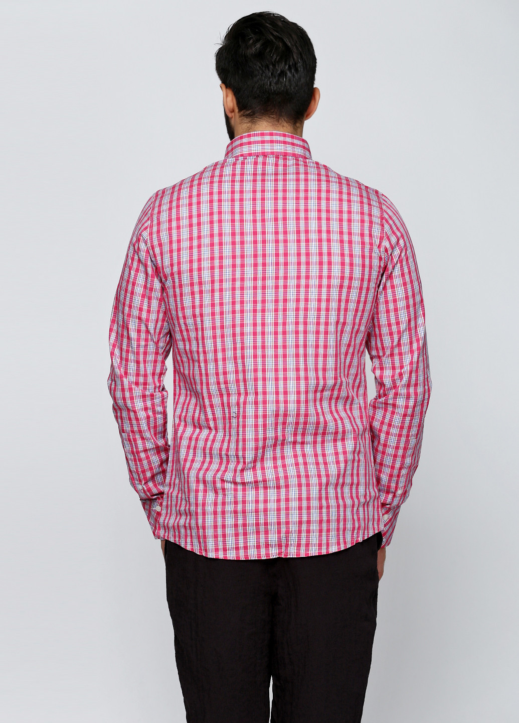 Розовая кэжуал рубашка в клетку Moscanueva с длинным рукавом