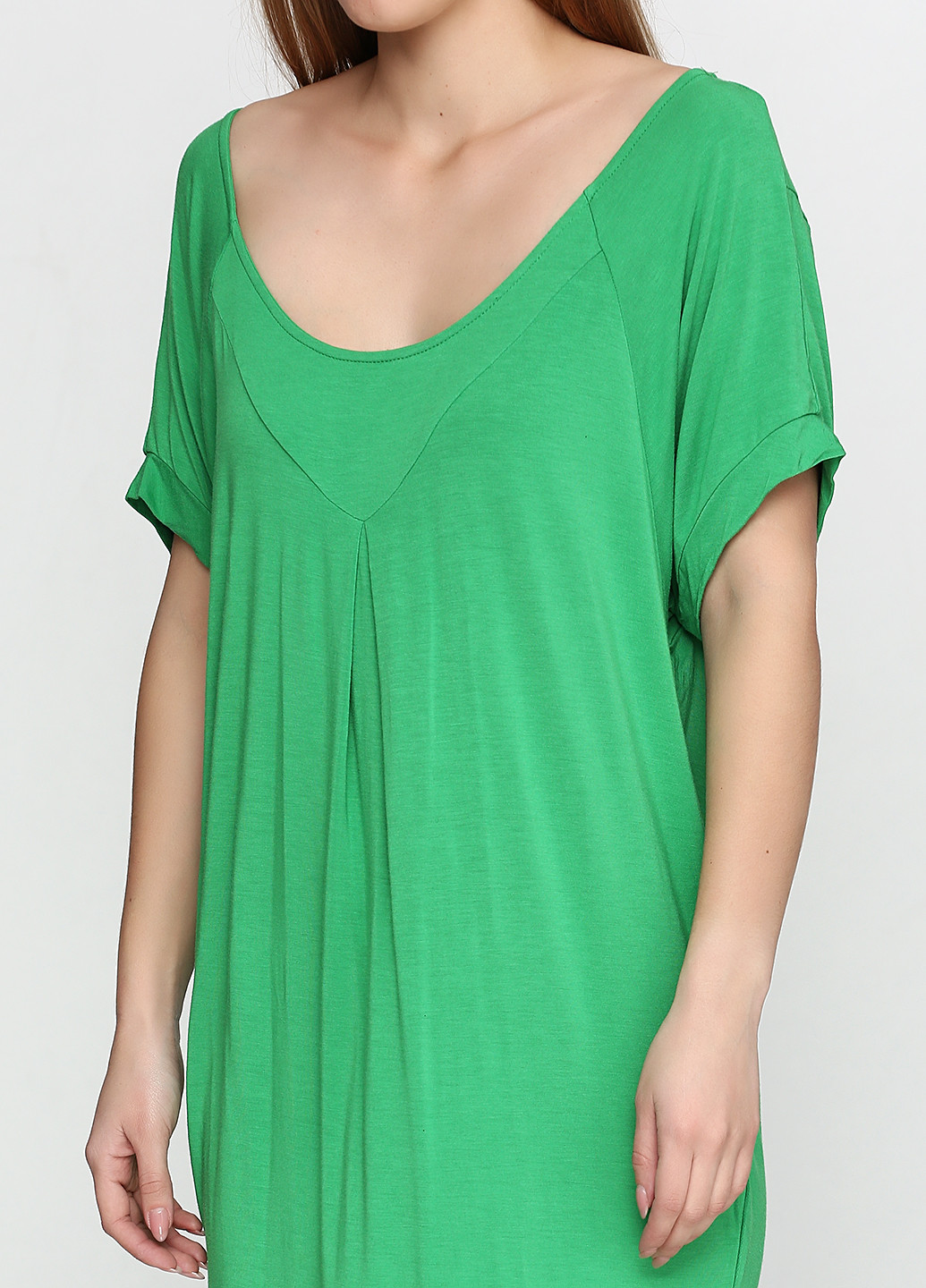 Зеленое кэжуал платье Gaiam однотонное