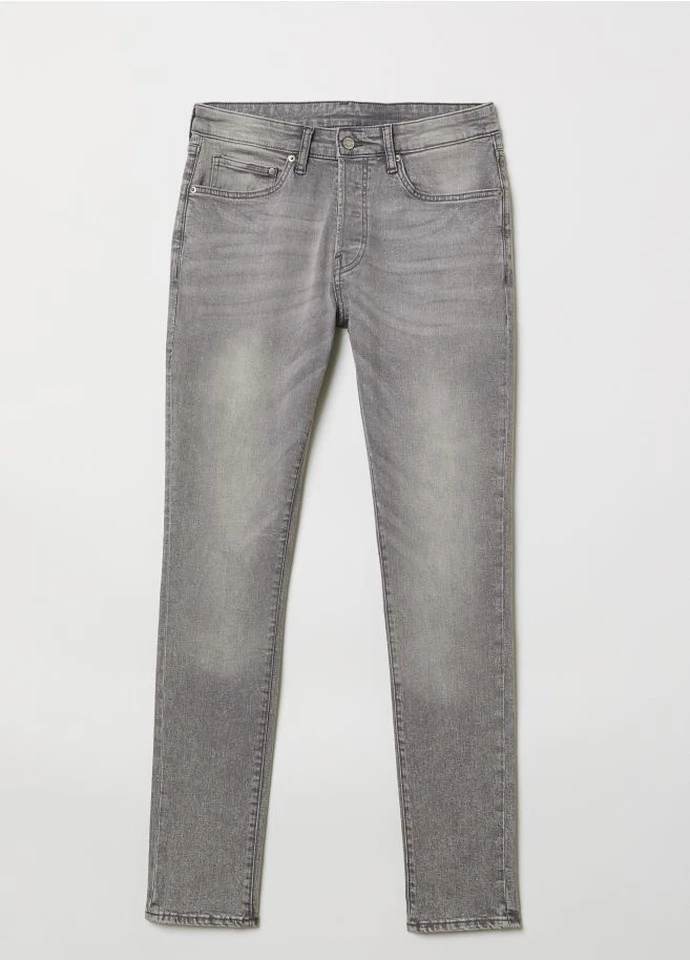 Серые демисезонные скинни джинсы skinny H&M