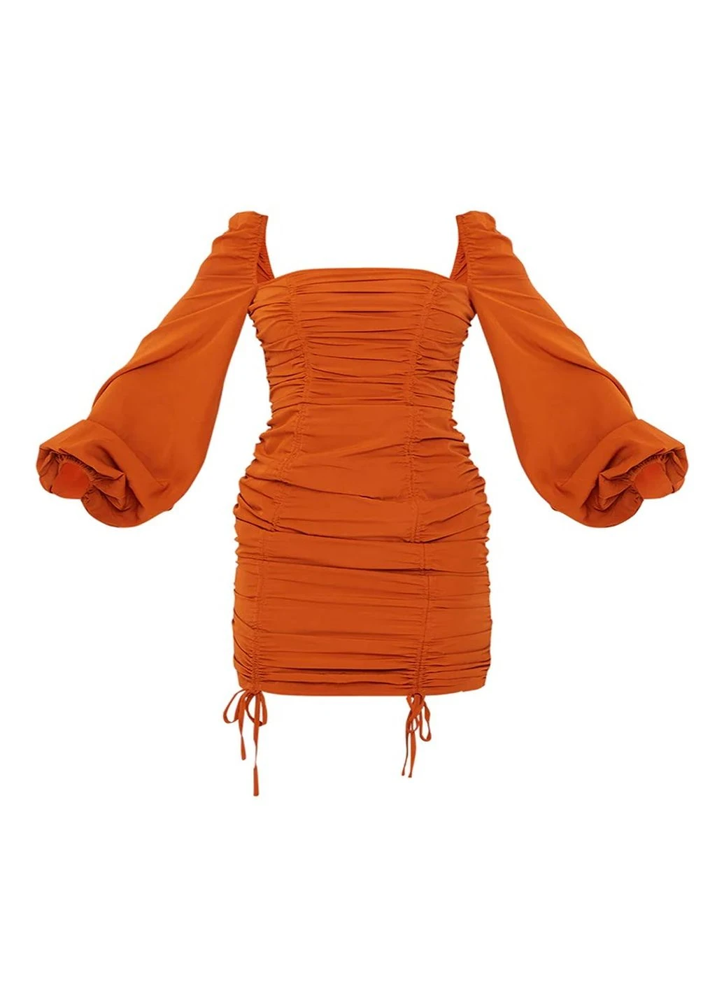 Коричневое кэжуал платье PrettyLittleThing однотонное