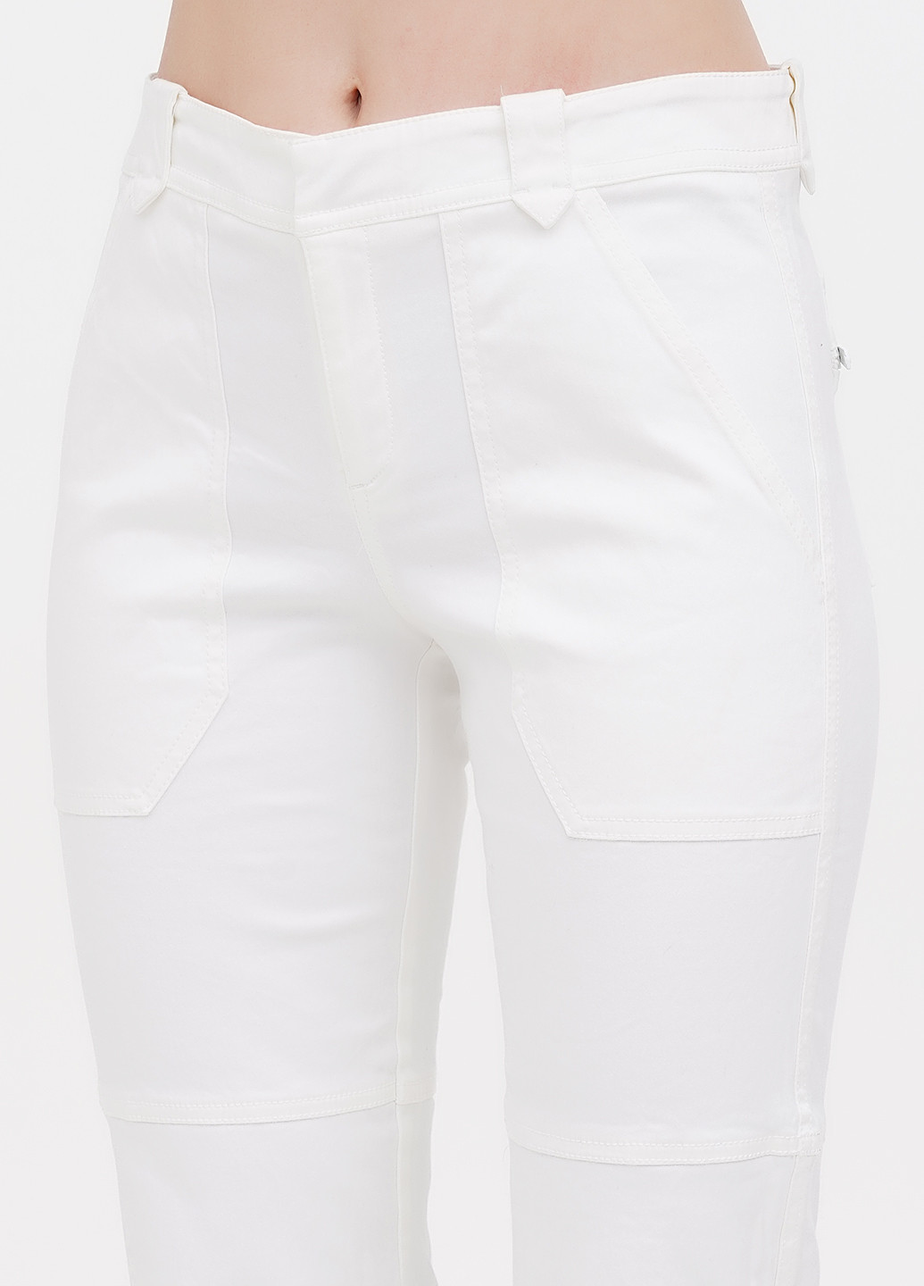 Белые кэжуал демисезонные прямые брюки Joseph