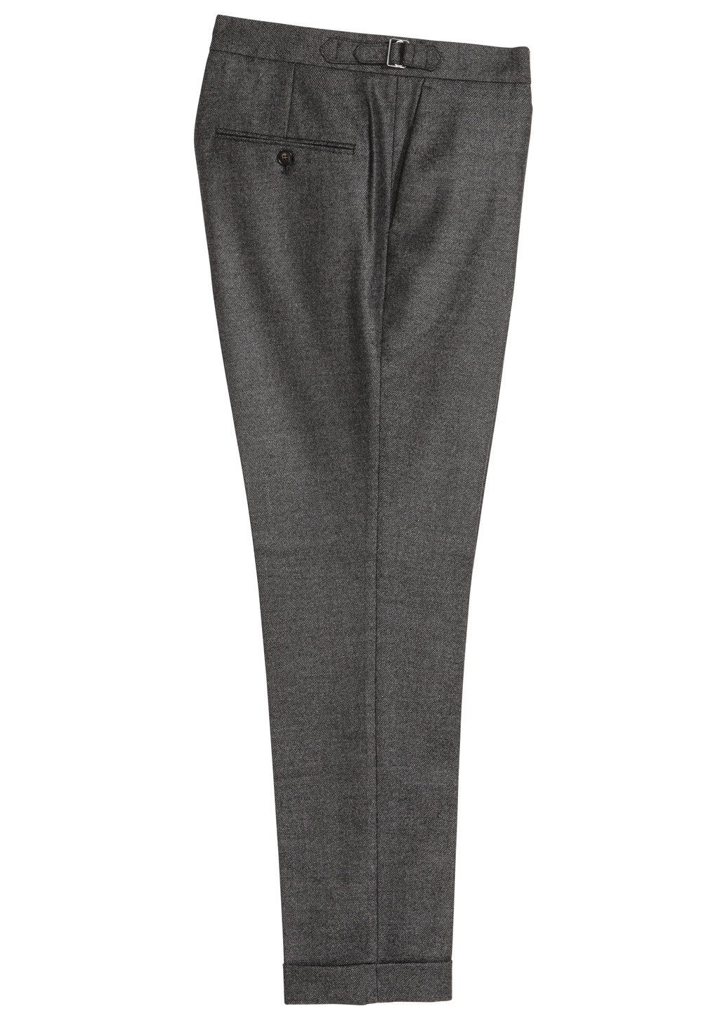 Темно-серые классические демисезонные прямые брюки H&M