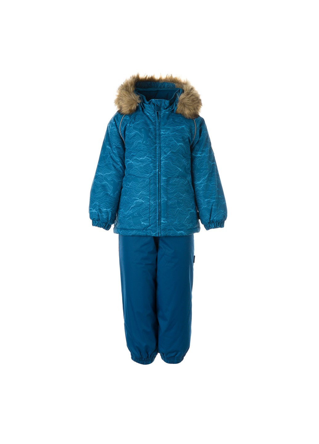Бирюзовый зимний комплект зимний (куртка + полукомбинезон) avery Huppa