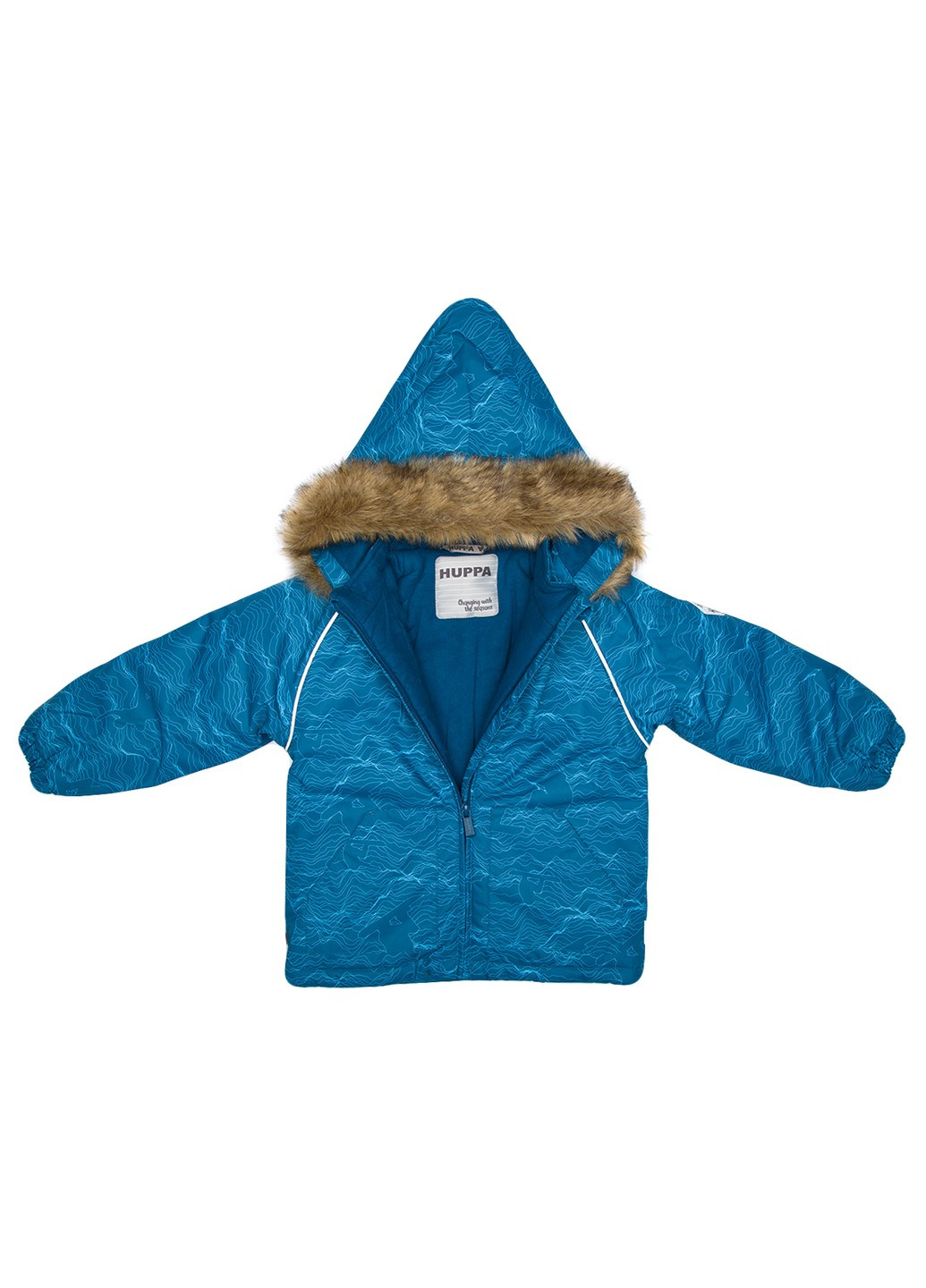 Бирюзовый зимний комплект зимний (куртка + полукомбинезон) avery Huppa