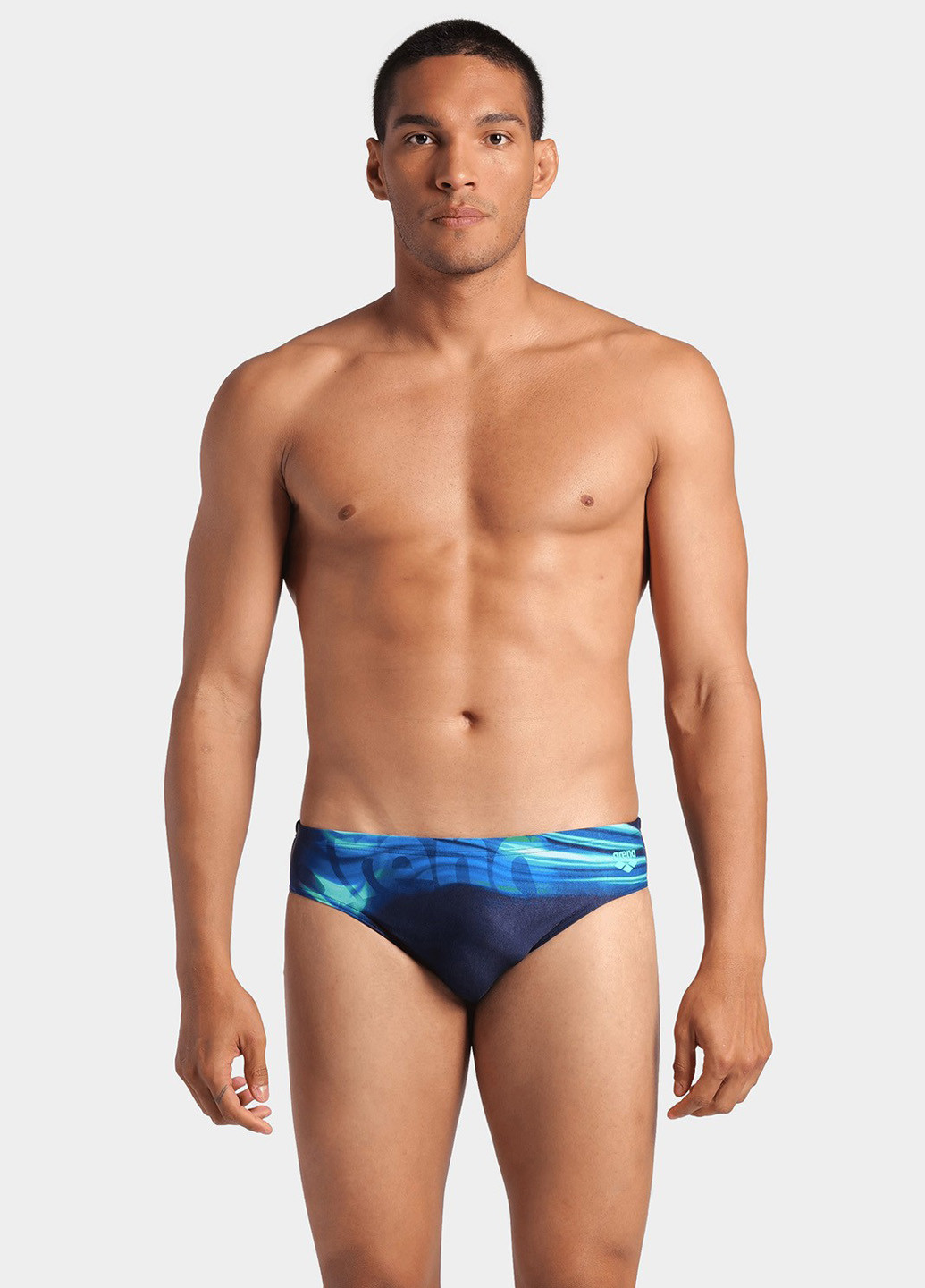 Мужские темно-синие пляжные плавки брифы Arena