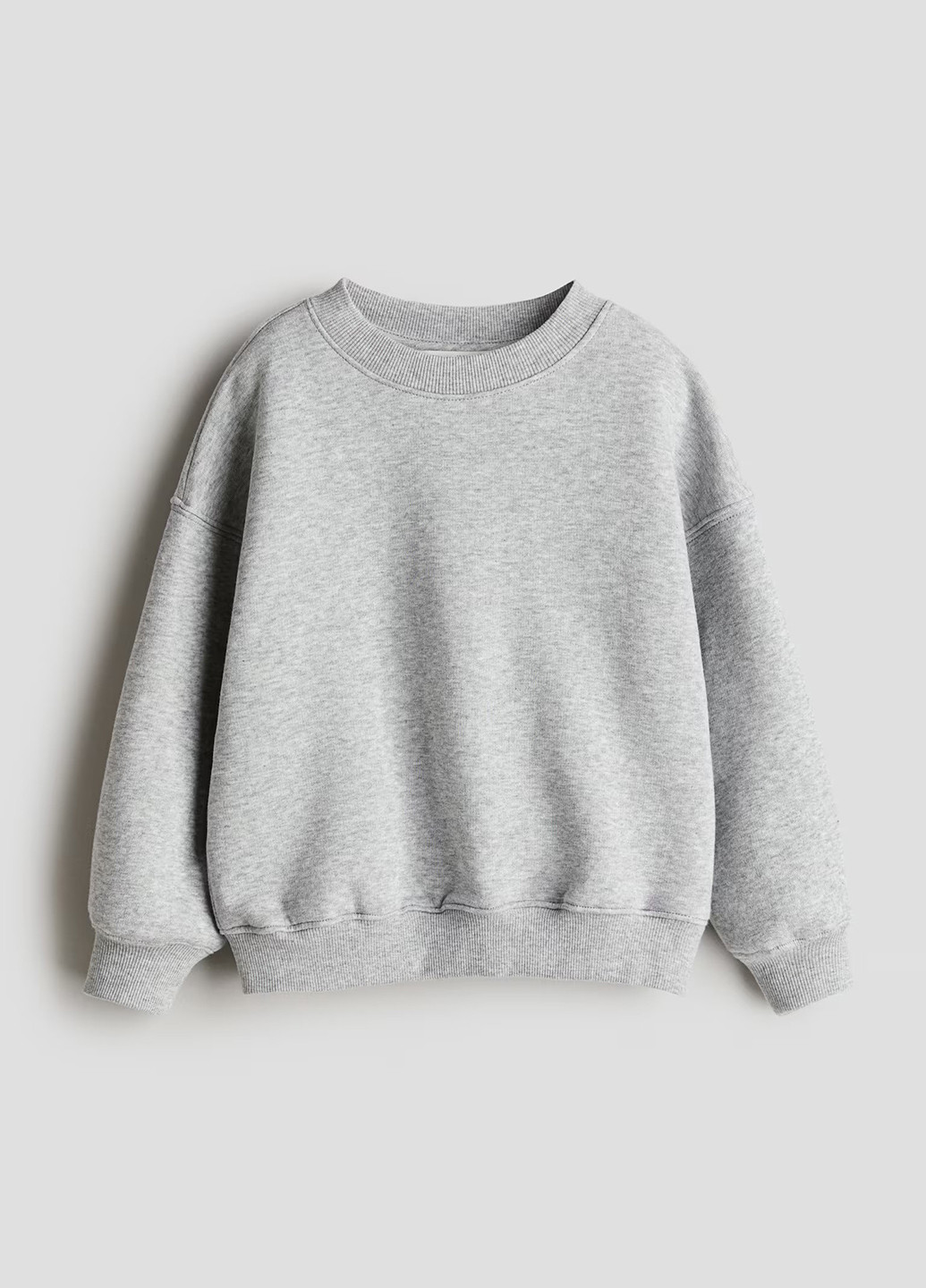 Світло-сірий світшот H&M меланж без декору (366117138)