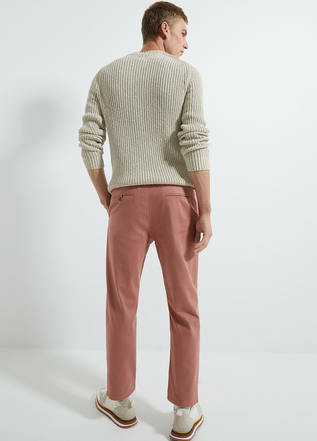 Розовые кэжуал демисезонные прямые брюки Zara