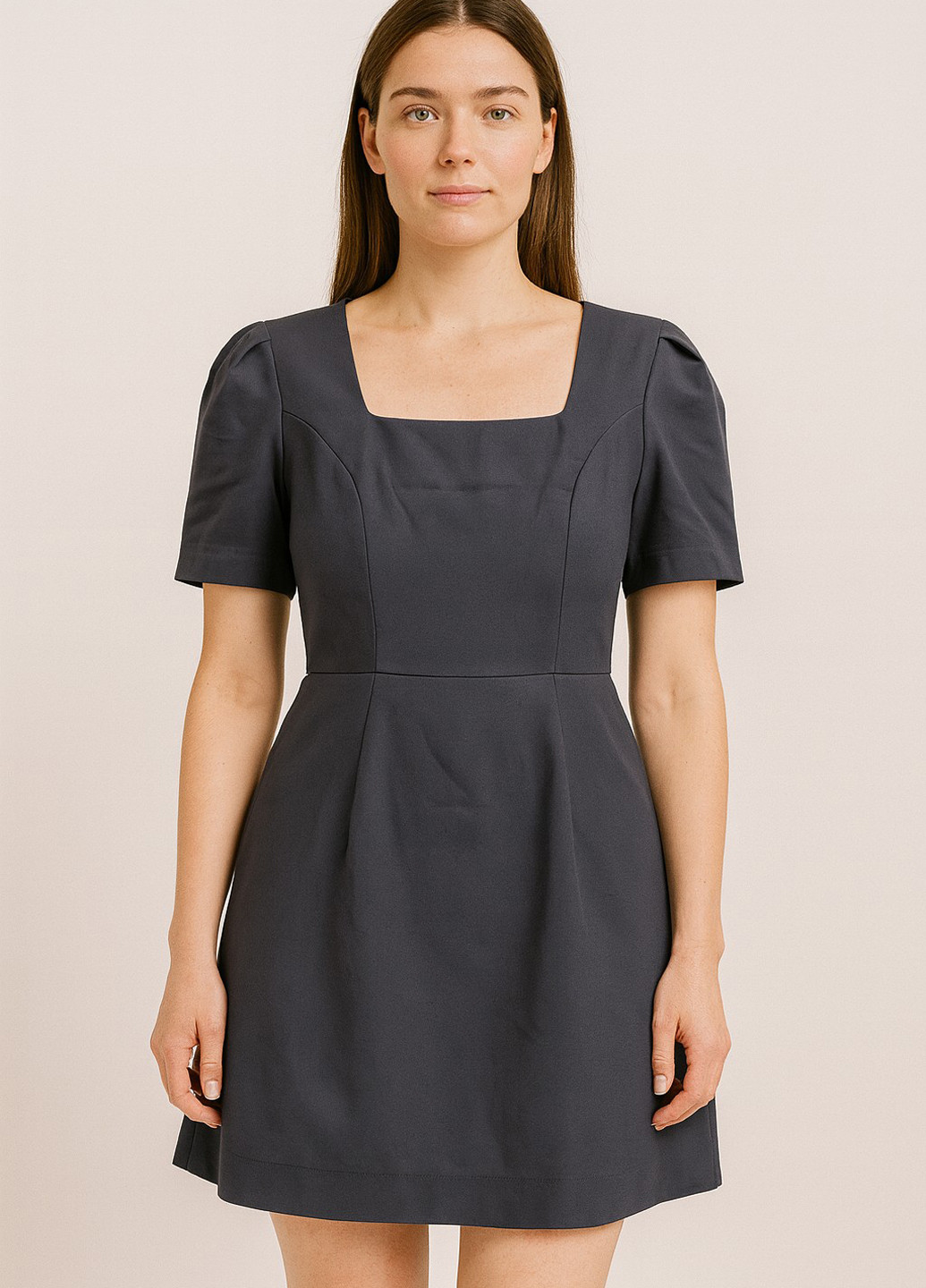 Темно-синя кежуал сукня кльош Sassofono однотонна