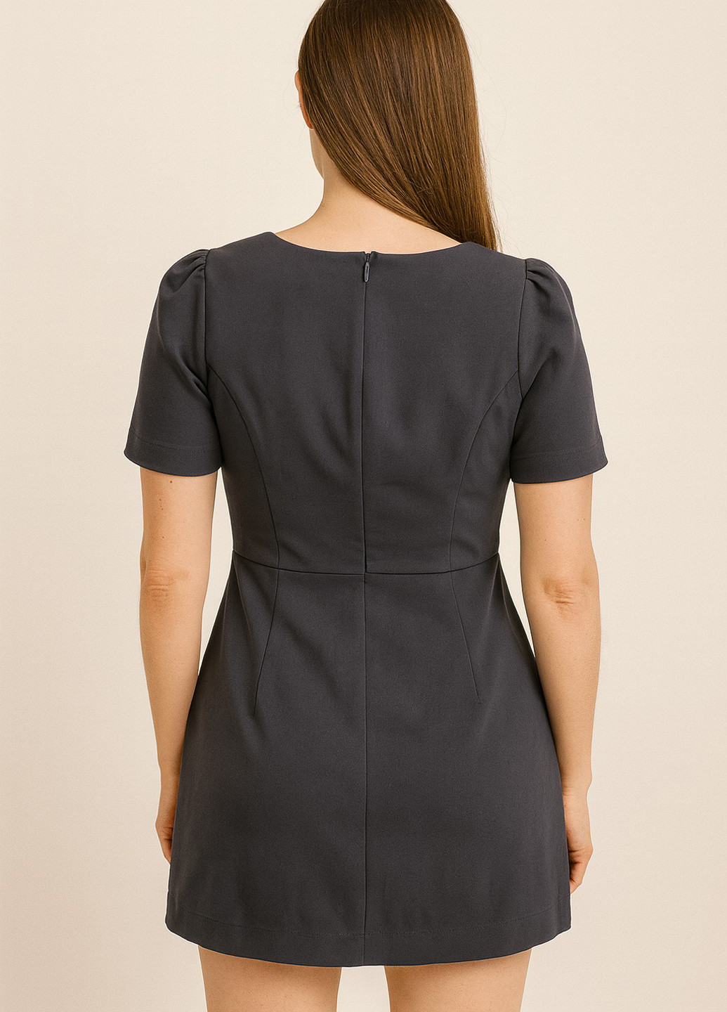 Темно-синя кежуал сукня кльош Sassofono однотонна