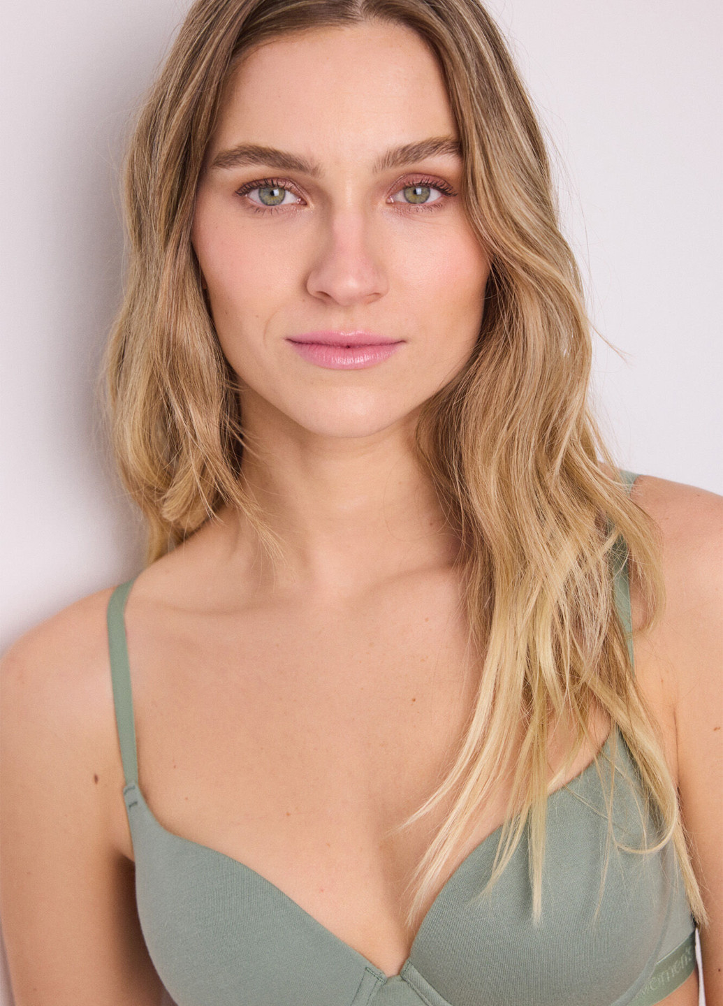 Хакі балконет бюстгальтер Women'secret з кісточками бавовна