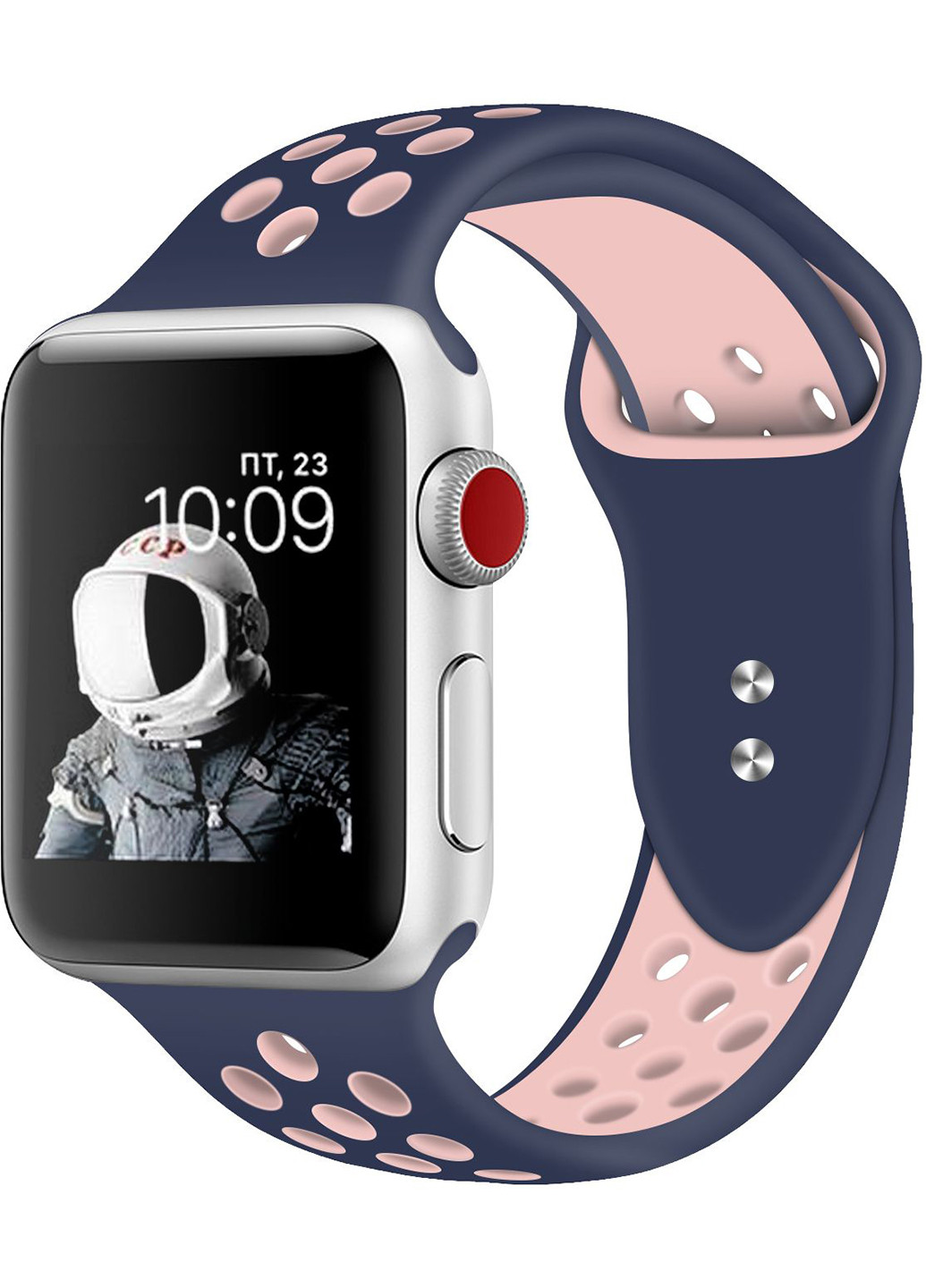 Силиконовый ремешок Oreo-38ML для Apple Watch 38-40 мм 1/2/3/4/5/6/SE Promate oreo-38ml.blue/pink (216034109)
