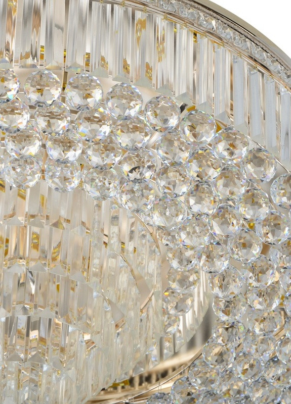 Люстра потолочная торт с подсветкой большая BCL-600C/9*E14+24*3W LED Brille (253886456)