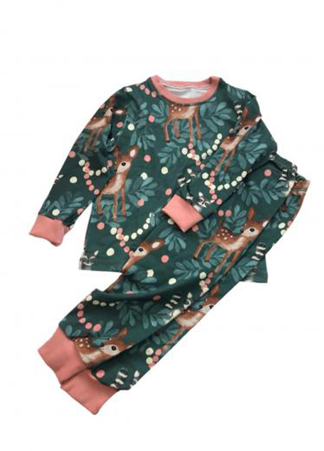 Зелена всесезон піжама (лонгслів, штани) лонгслів + брюки ArDoMi