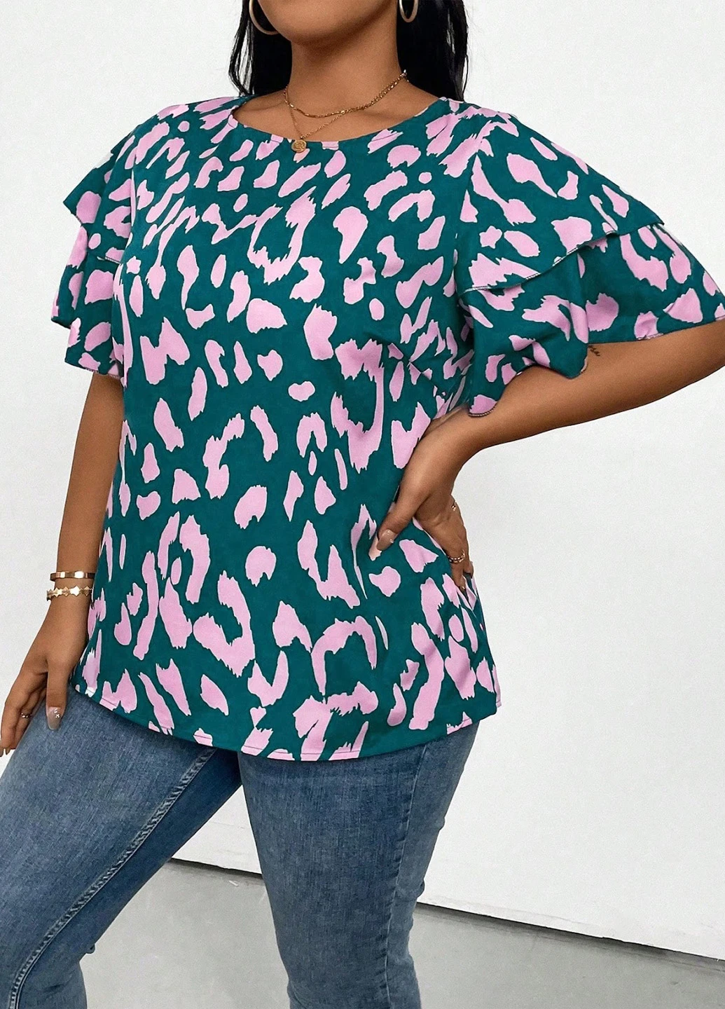 Комбинированная блуза SHEIN