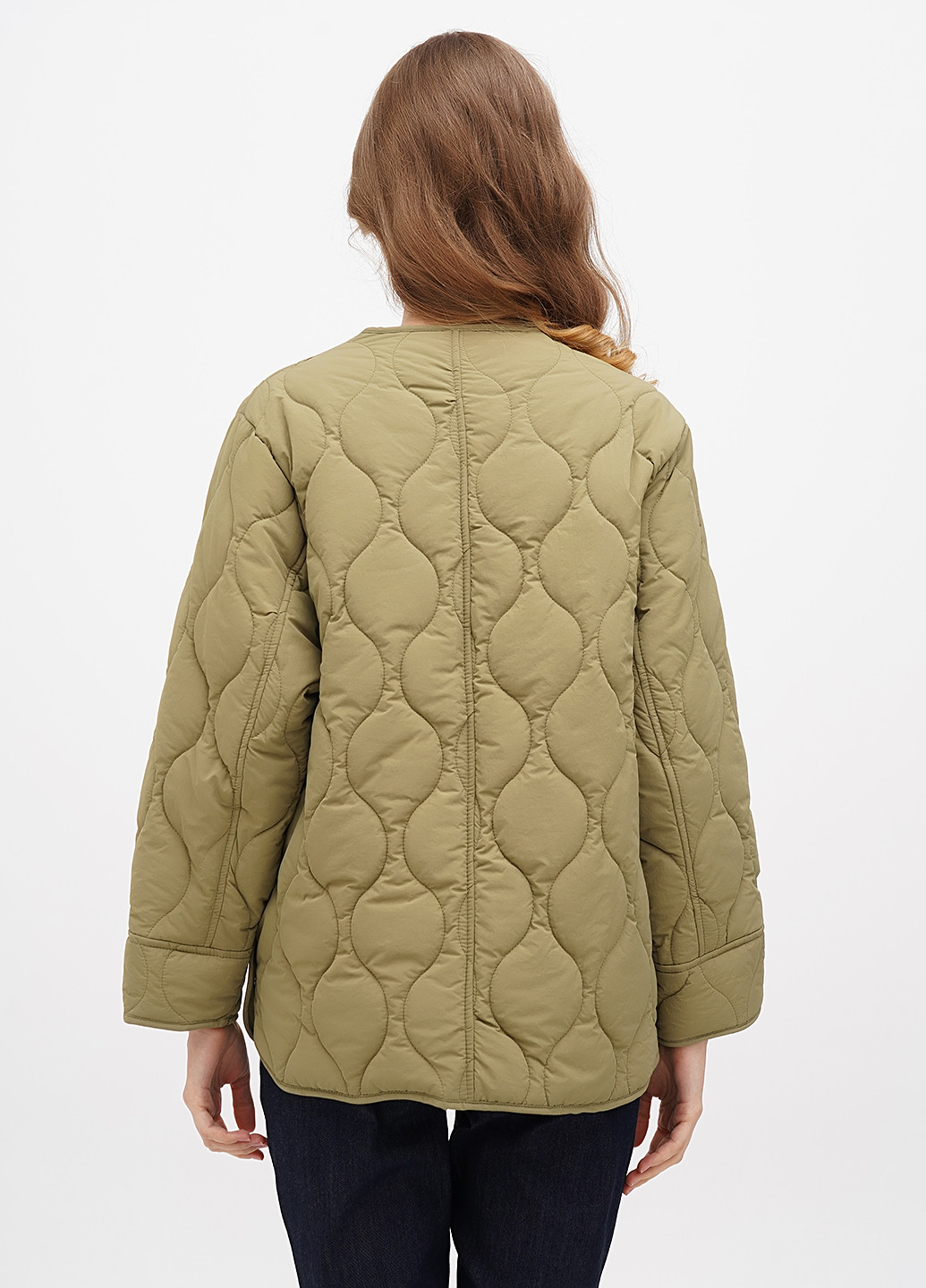 Оливковая (хаки) демисезонная куртка куртка-пиджак No Brand