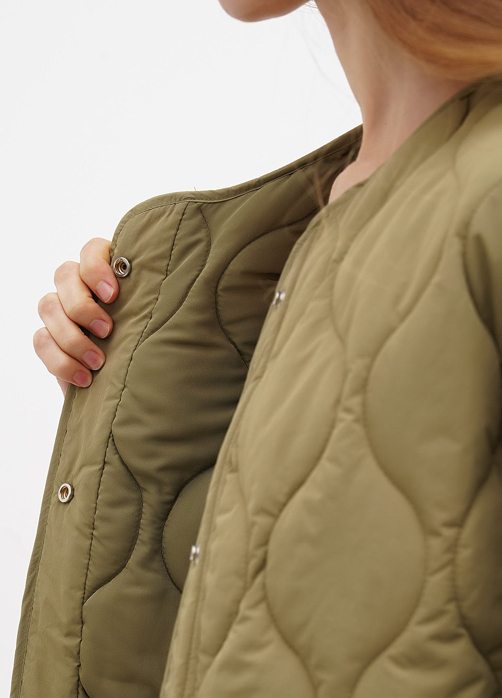 Оливковая (хаки) демисезонная куртка куртка-пиджак No Brand