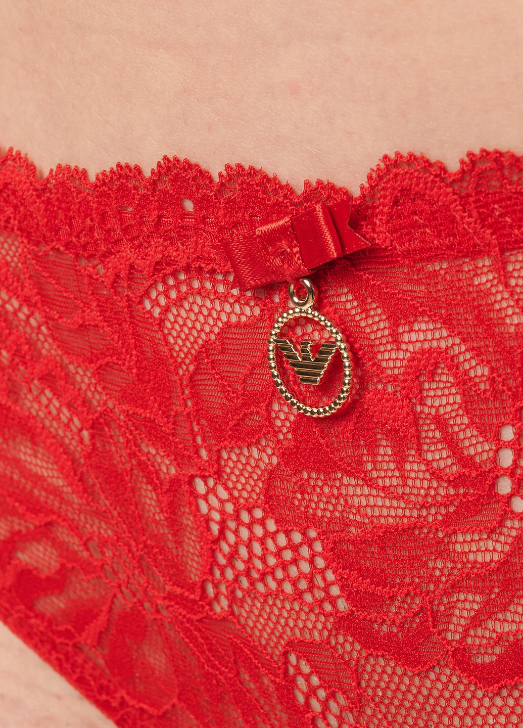 Красный демисезонный комплект (бюстгальтер, трусики) Emporio Armani