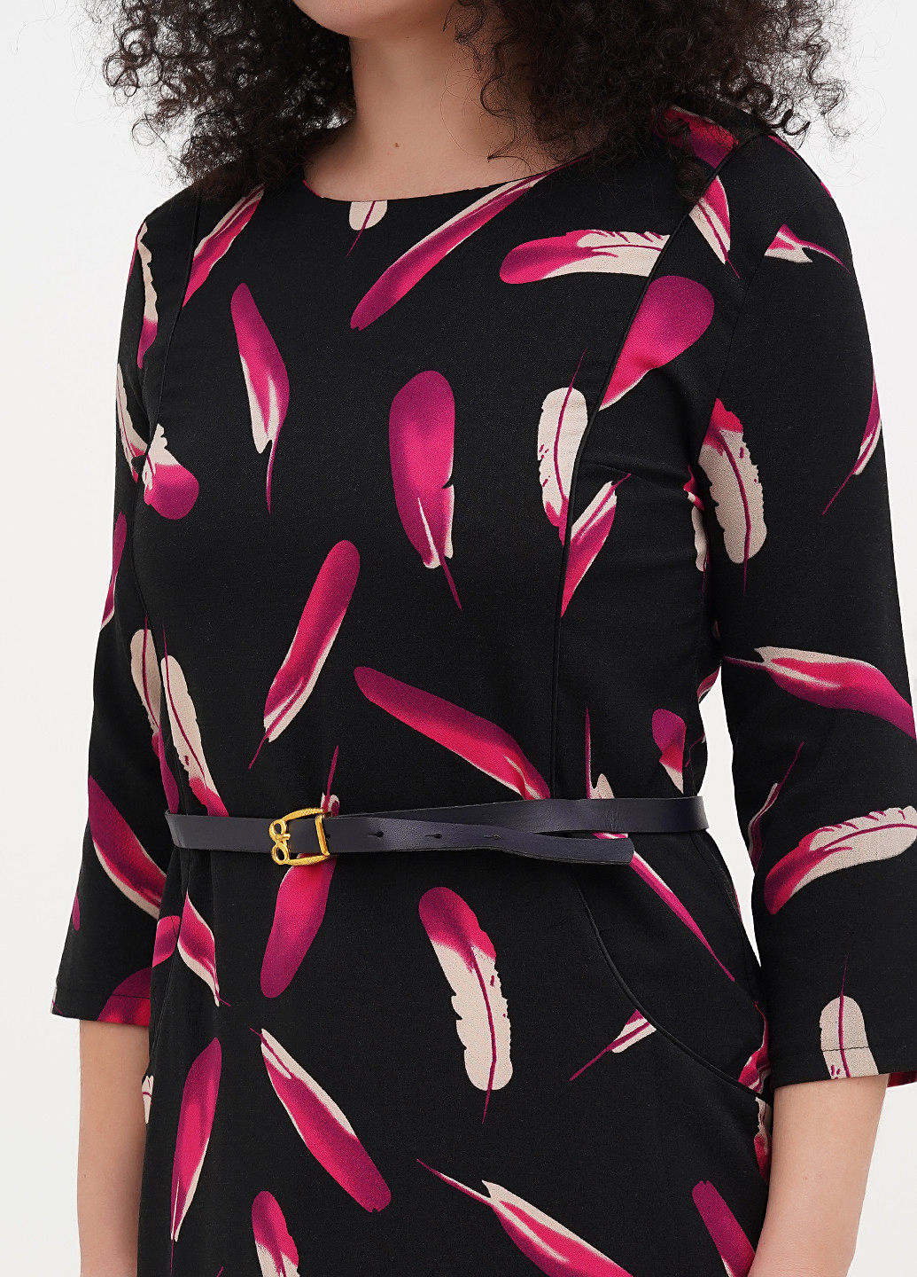 Чорна кежуал сукня футляр Imperial з тваринним принтом