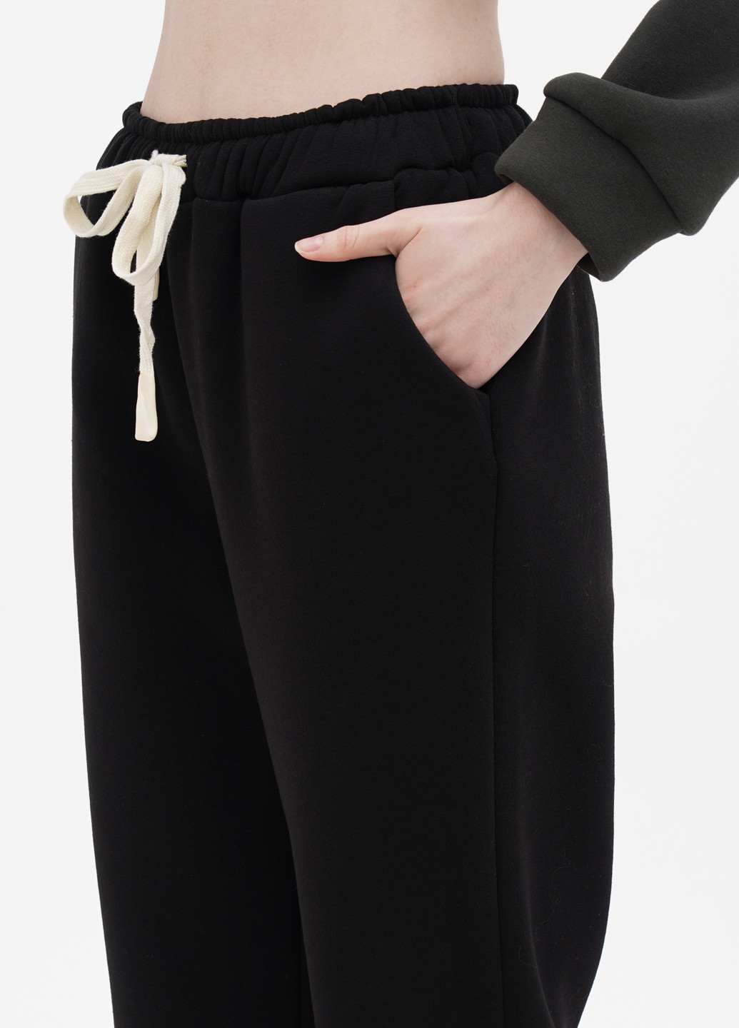 Черные кэжуал зимние джоггеры брюки Made in Italy