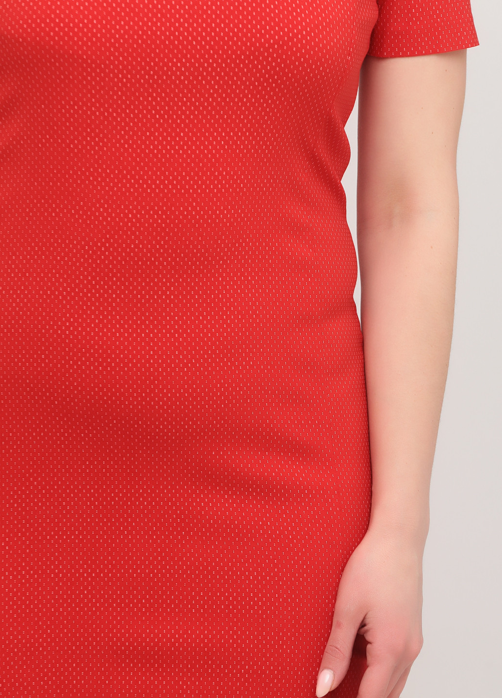 Красное кэжуал платье футляр Sarah Chole в горошек