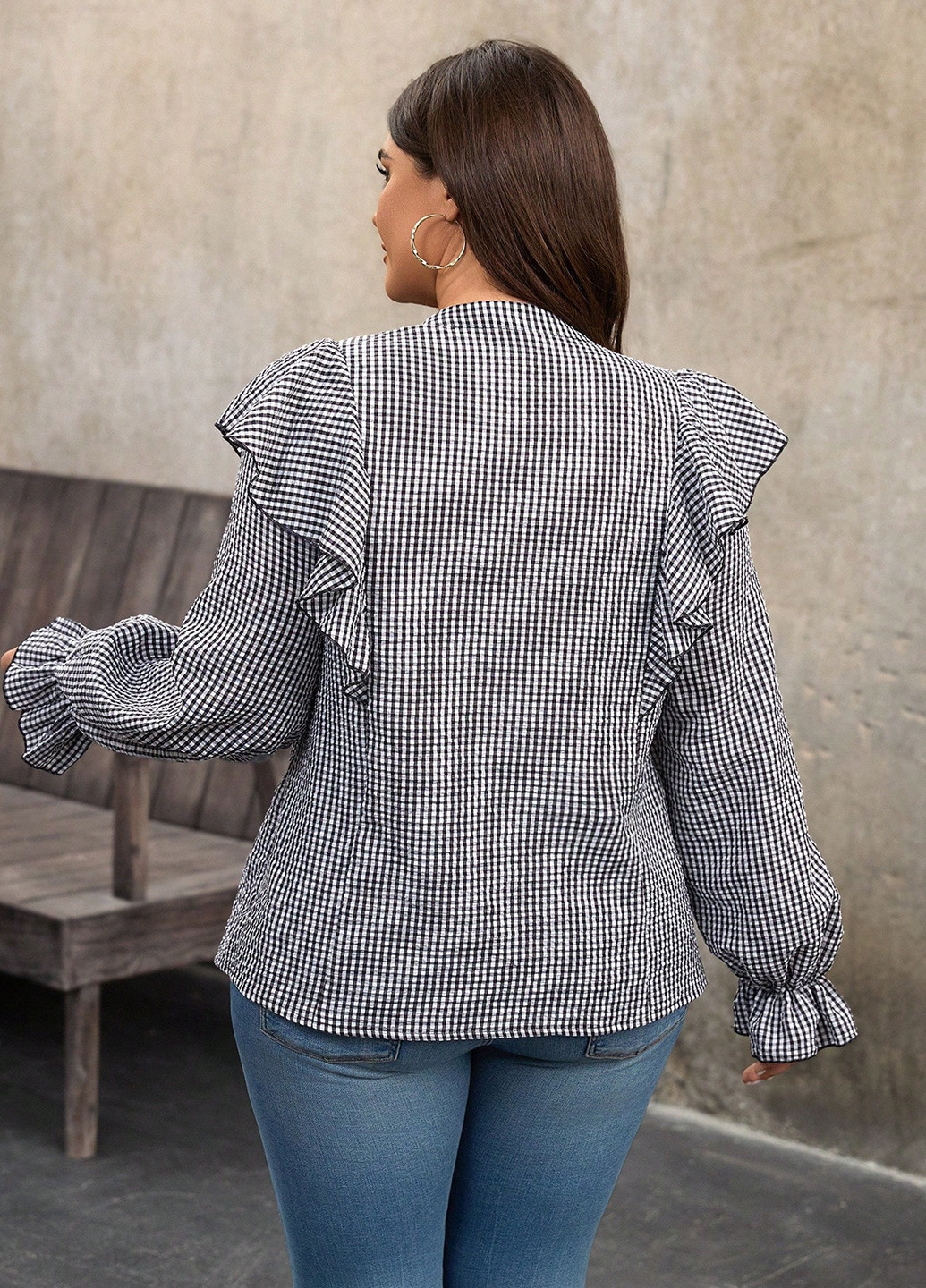 Чорно-біла блуза SHEIN