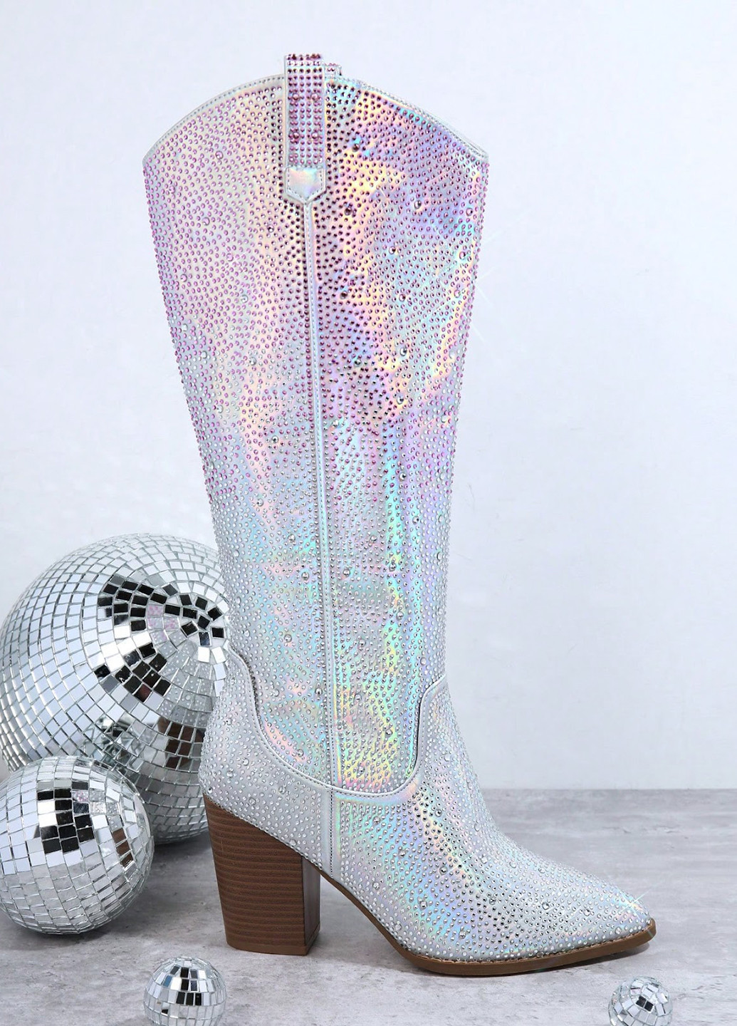 Осенние сапоги казаки SHEIN со стразами