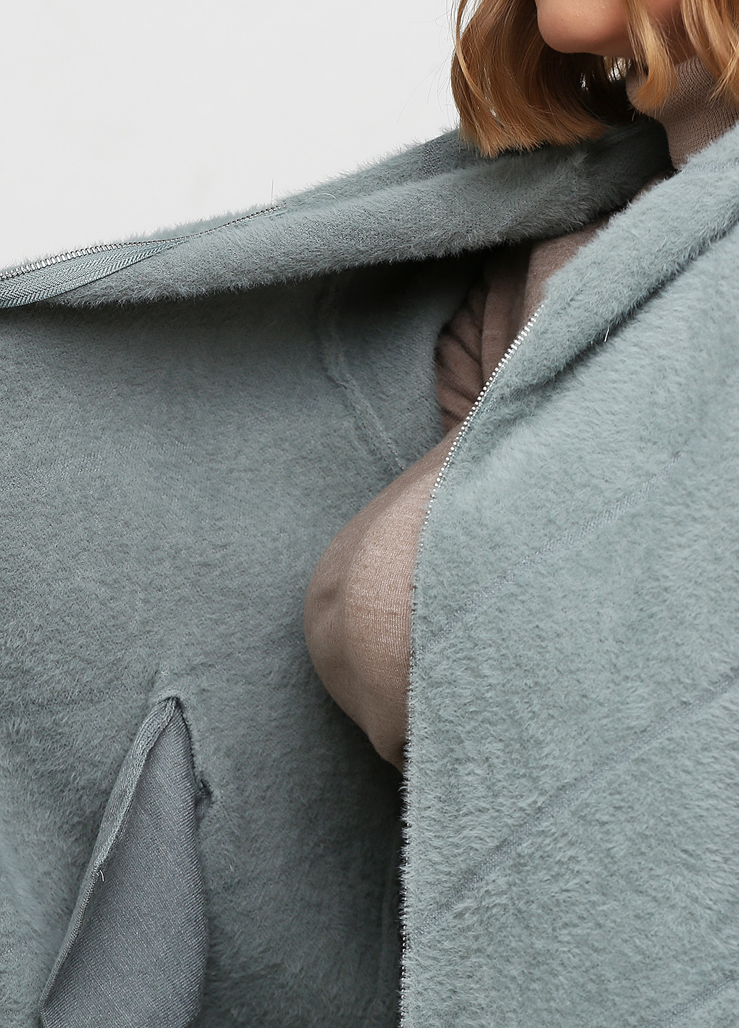 Мятное демисезонное Пальто однобортное Basconi