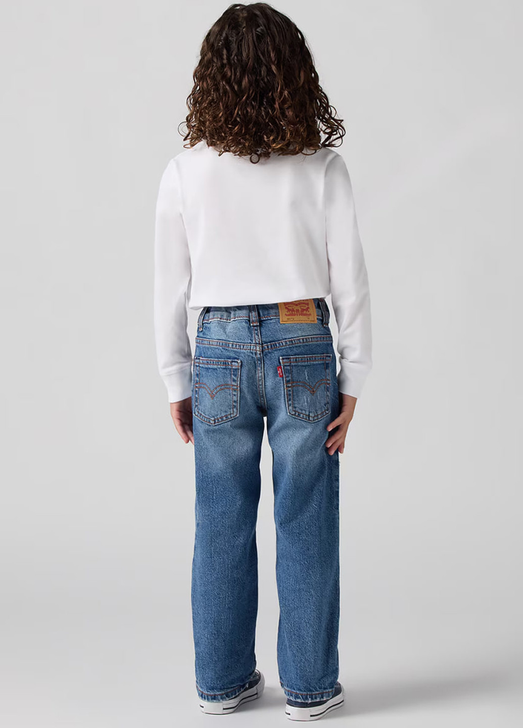 Синие демисезонные прямые джинсы Levi's