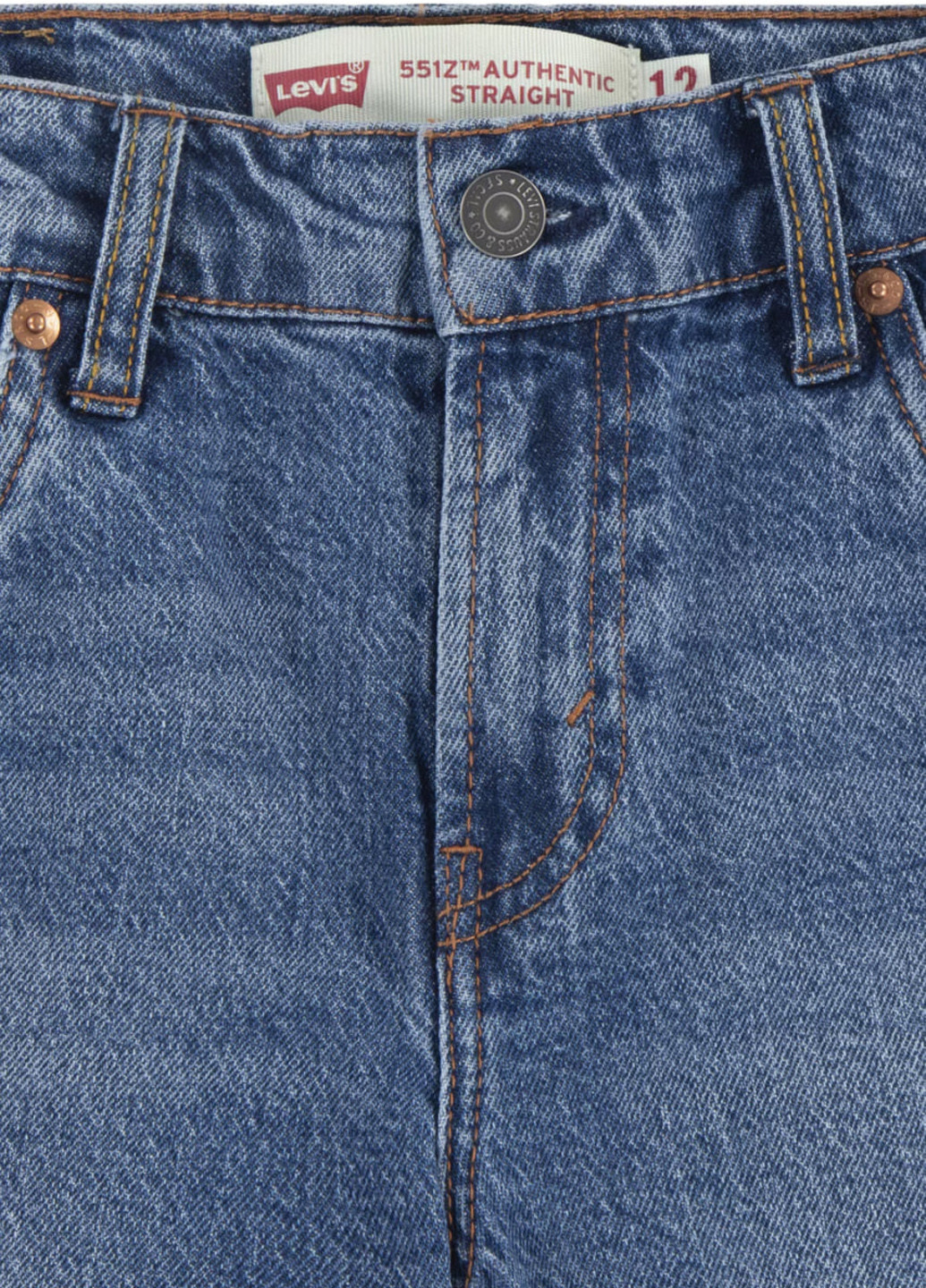 Синие демисезонные прямые джинсы Levi's