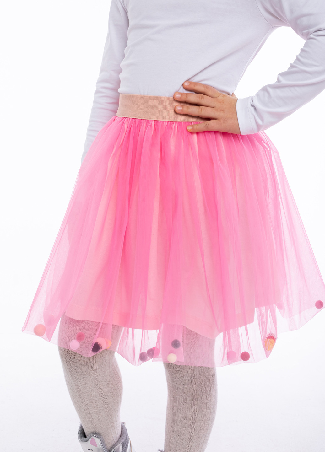 Розовая кэжуал однотонная юбка Vidoli клешированная