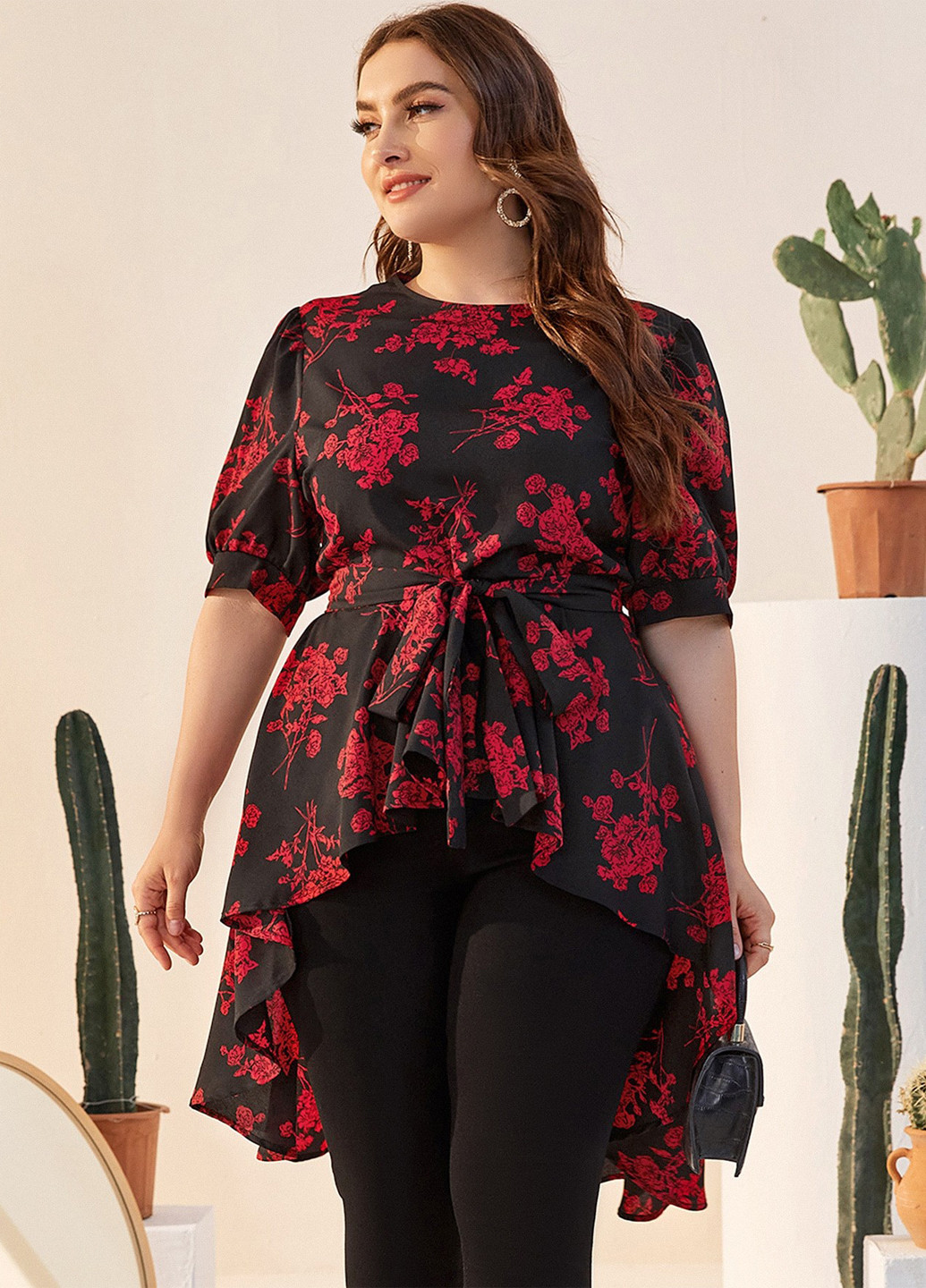 Чёрная блуза SHEIN