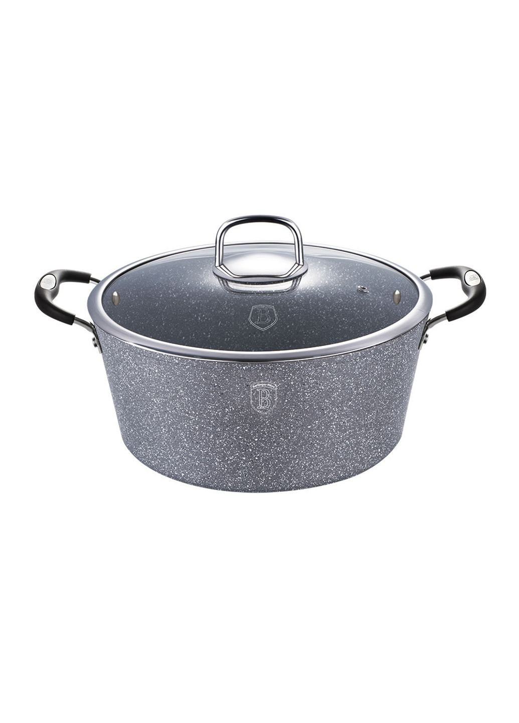 Каструля із кришкою Gray Stone Touch Line BH-1152-N 4.1 л 24 см Berlinger Haus (253628256)