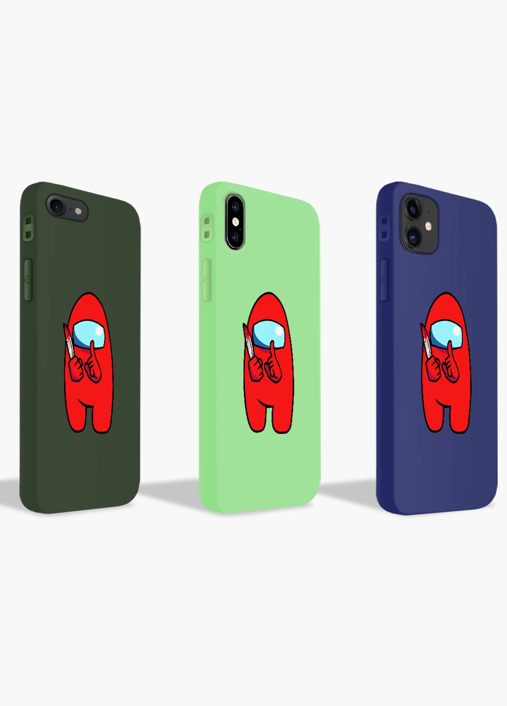 Чохол силіконовий Apple Iphone 8 plus Амонг Ас Червоний (Among Us Red) (6154-2417) MobiPrint (219566326)
