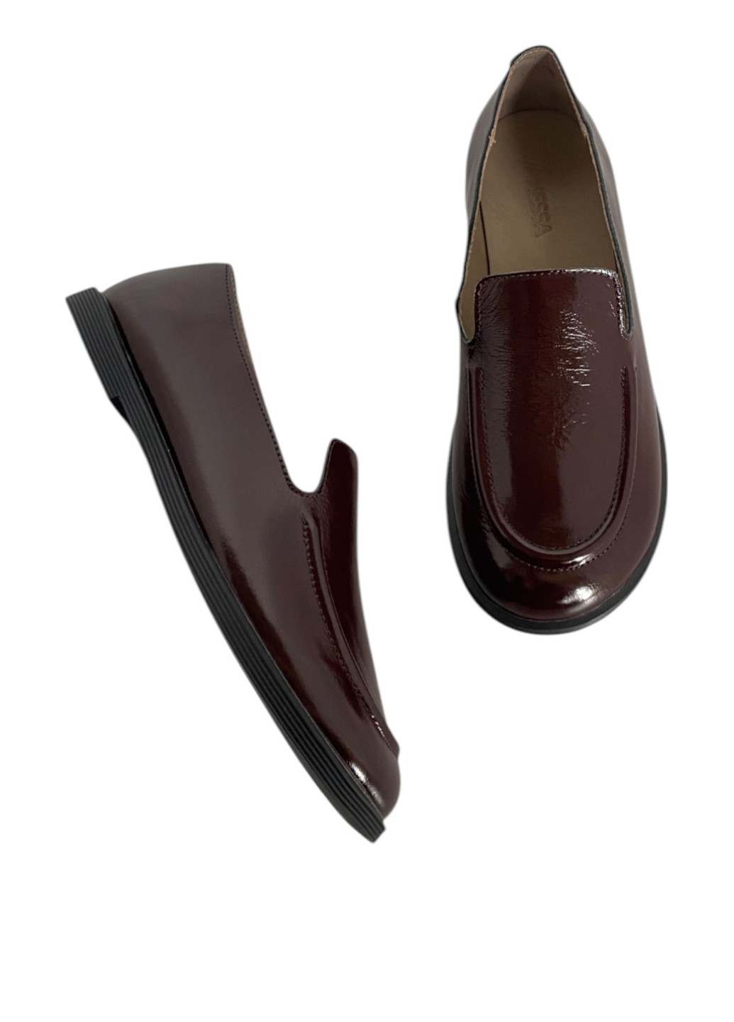 Vanessa Туфлі лофери вишневий з натуральна шкіра, туреччина — демісезон (327842033)