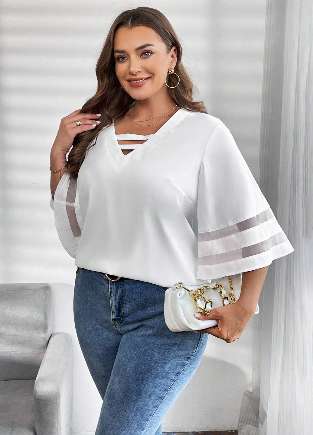 Белая блуза SHEIN