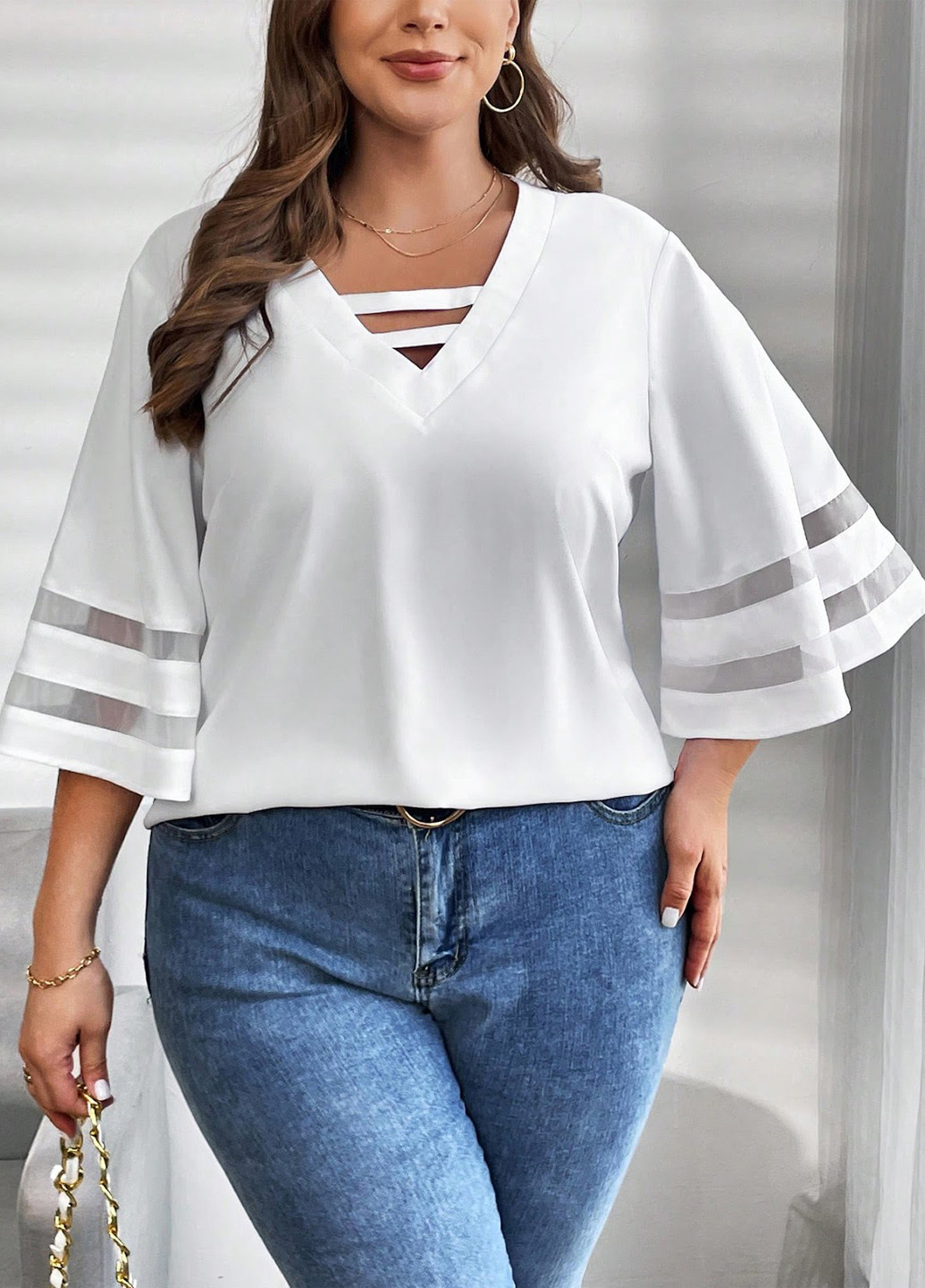 Белая блуза SHEIN