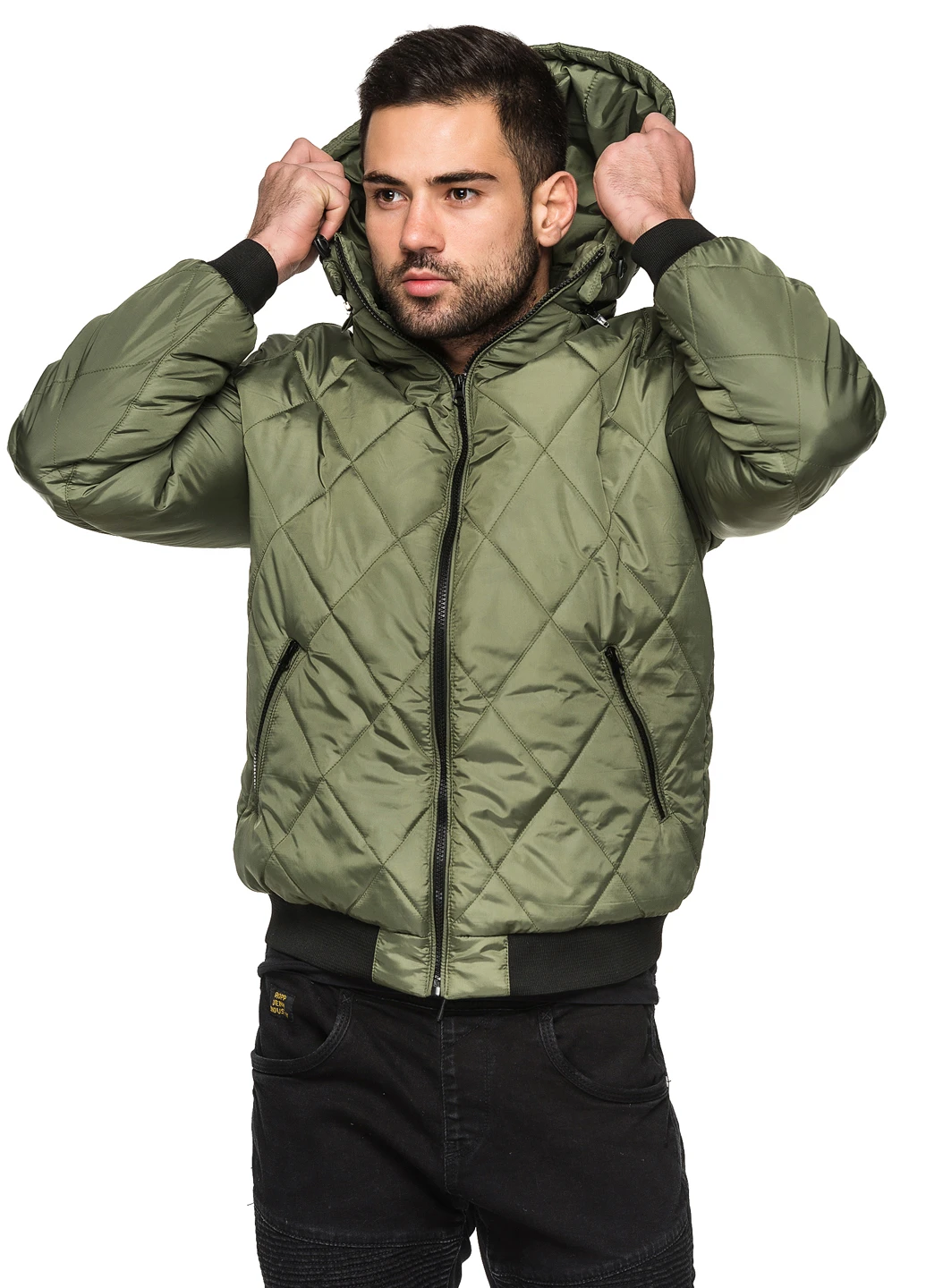 Оливкова (хакі) демісезонна куртка Кариант