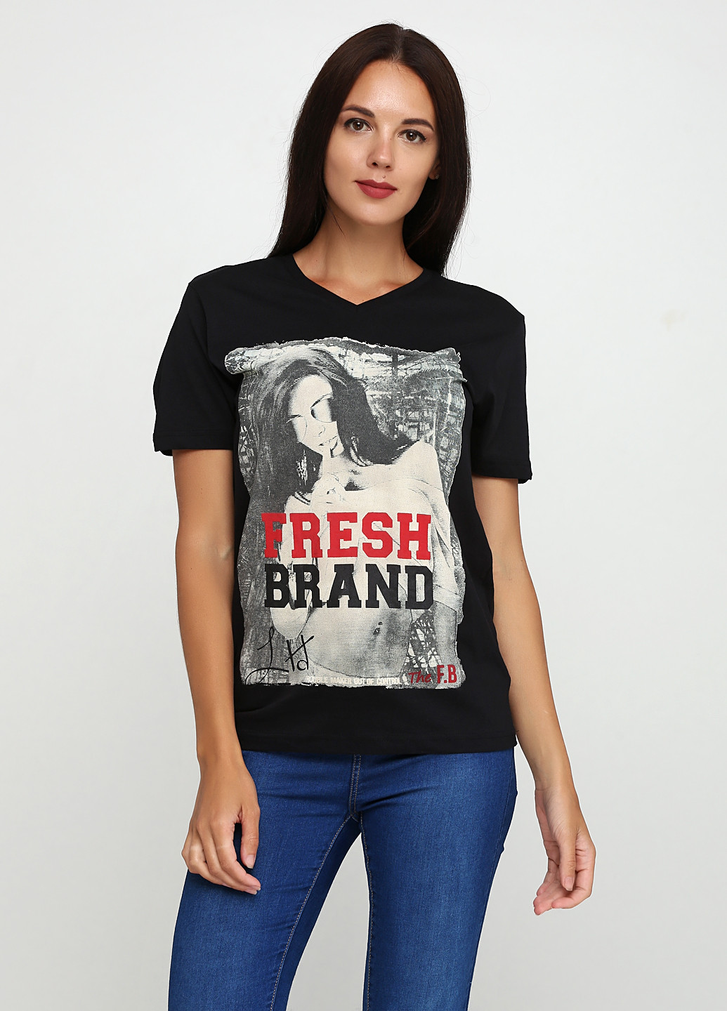 Черная летняя футболка Fresh Brand