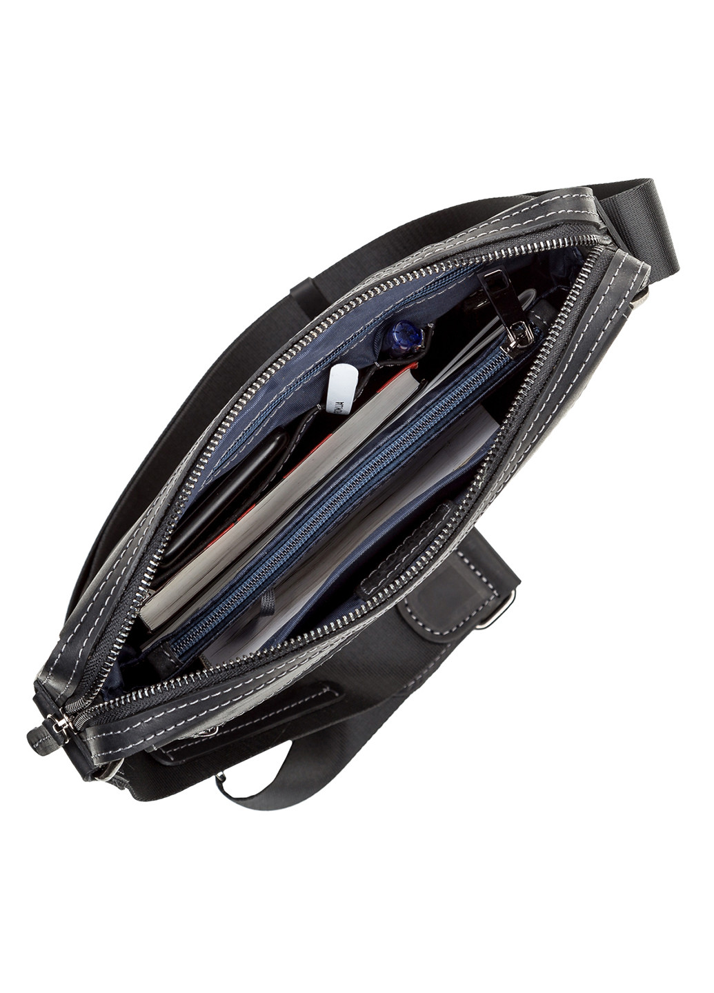 Чоловіча шкіряна сумка 24х29х7 см Shvigel (252413634)