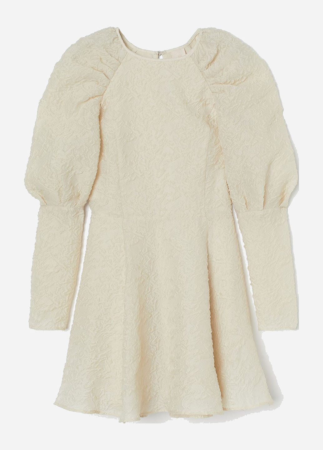 Світло-бежева коктейльна сукня кльош H&M однотонна