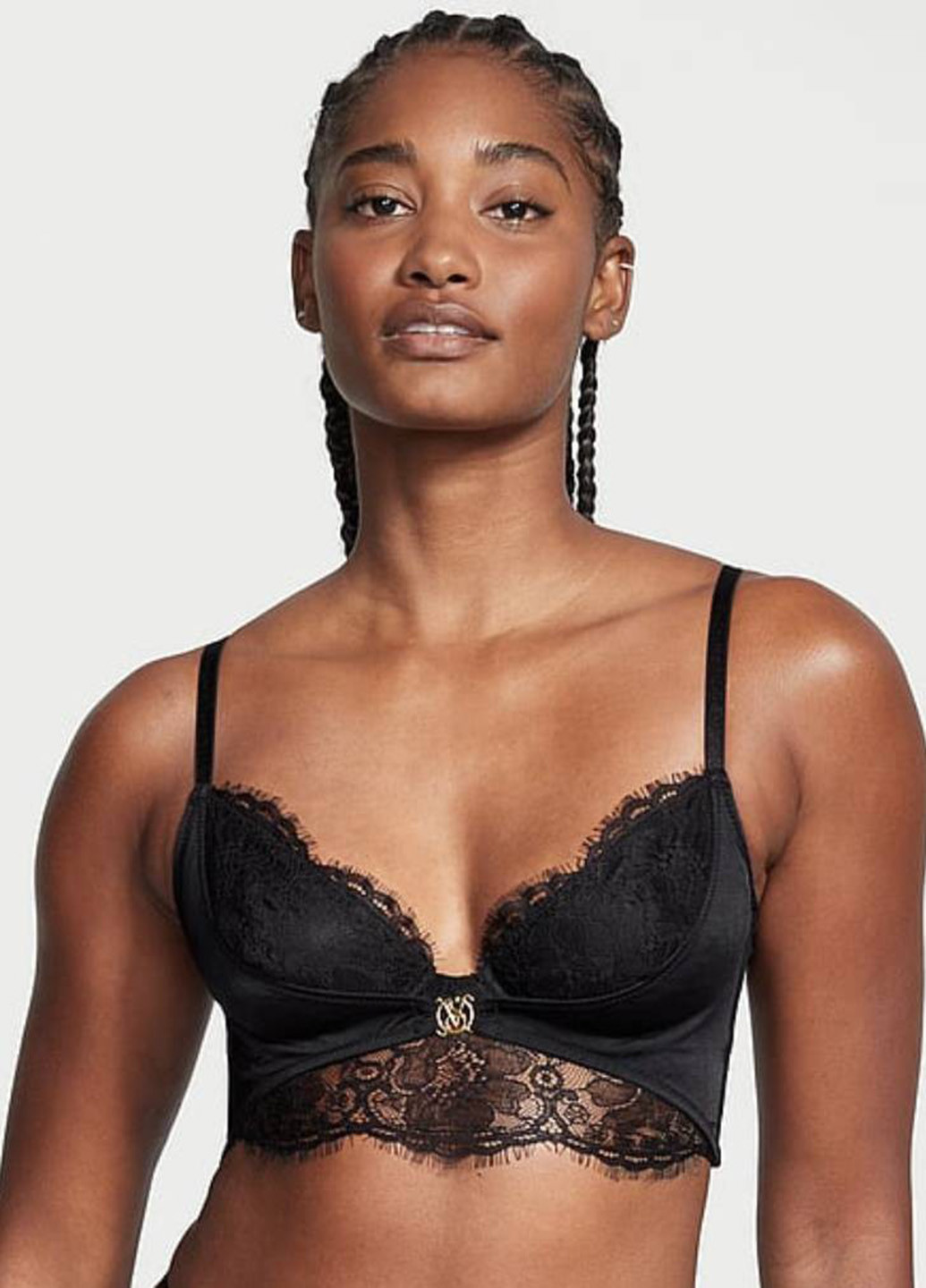 Чорний демісезонний комплект (бюстгальтер, трусики) Victoria's Secret