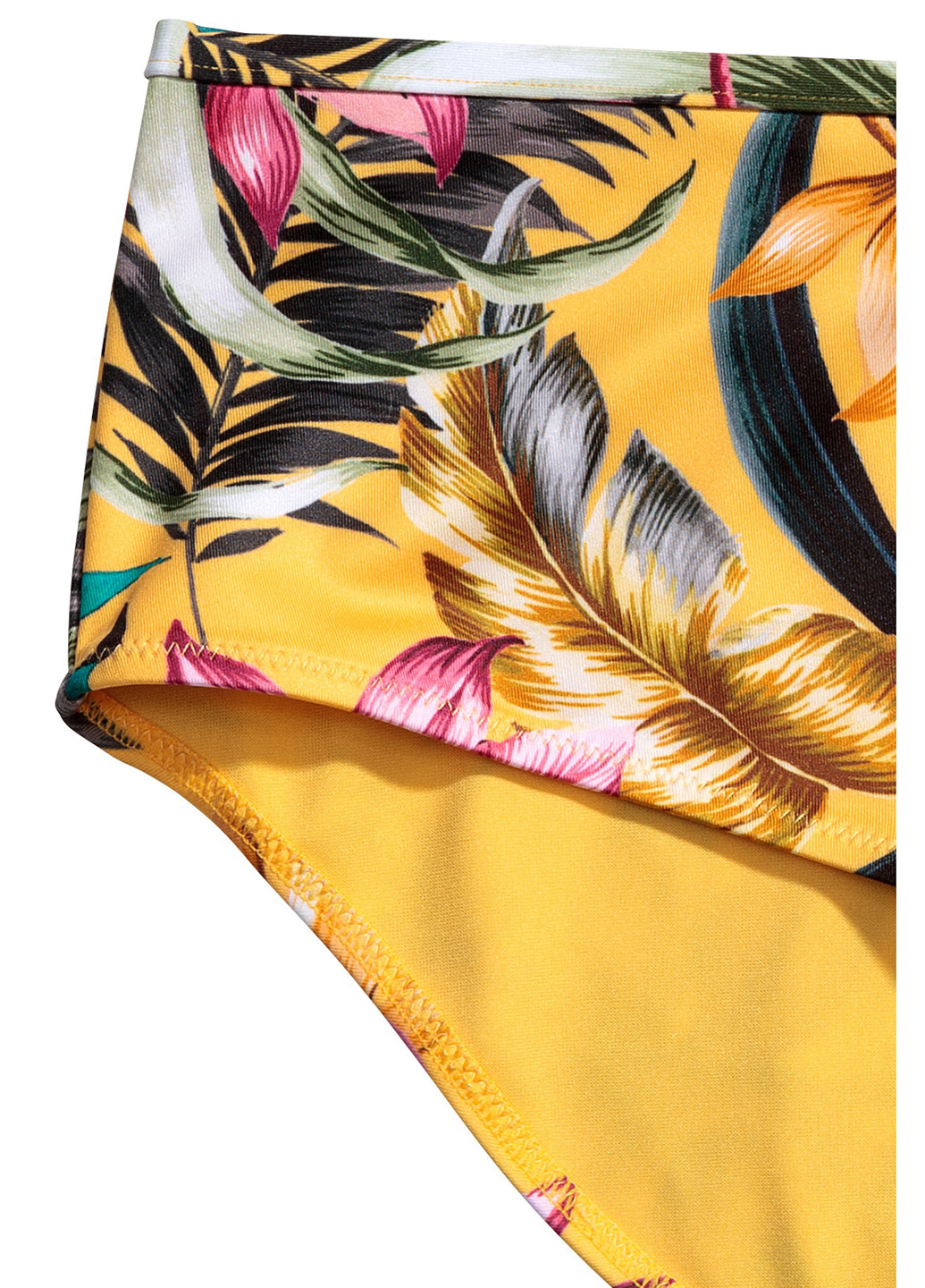 Желтые купальные трусики-плавки с цветочным принтом H&M