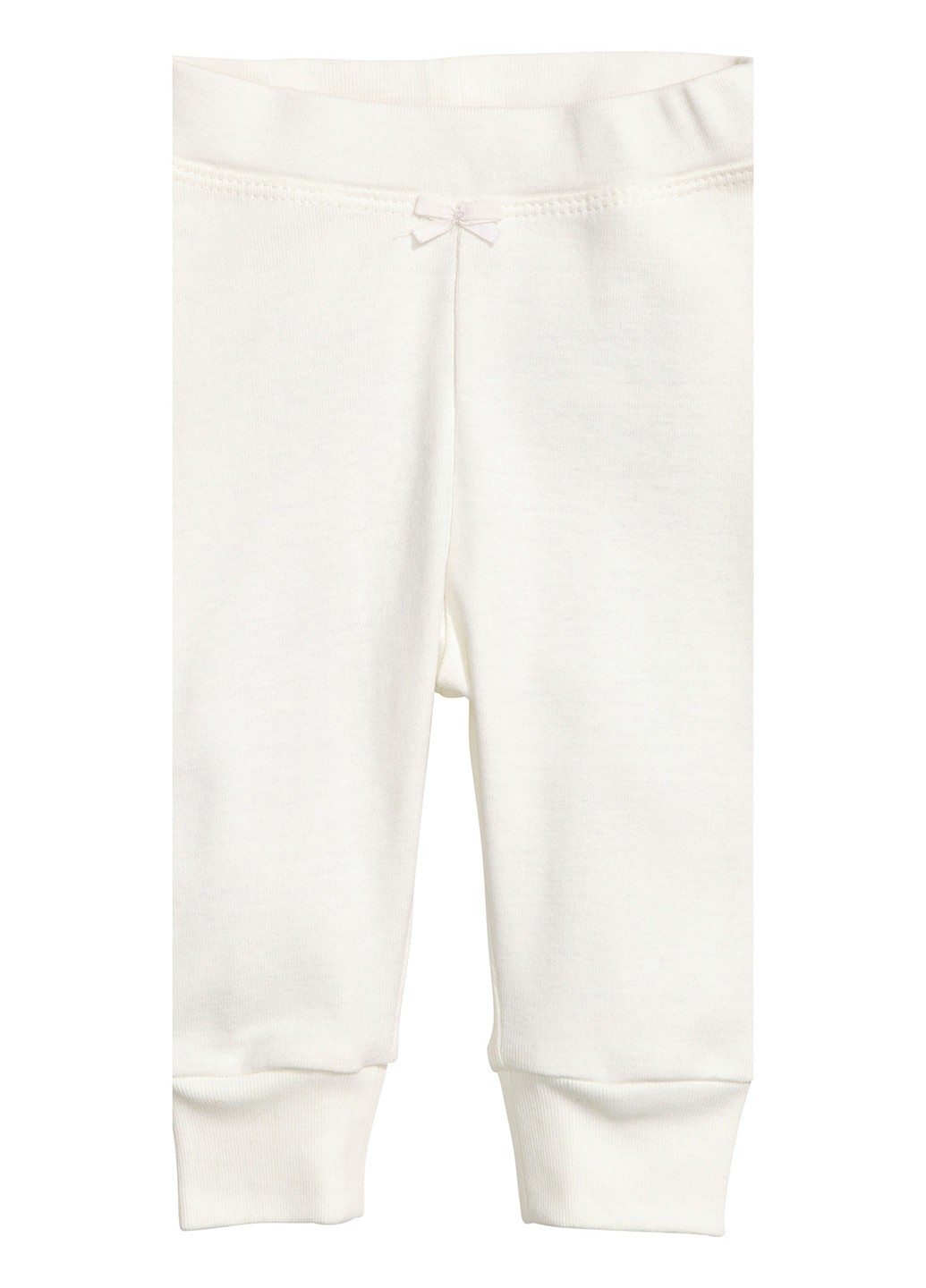 Белые спортивные демисезонные со средней талией брюки H&M